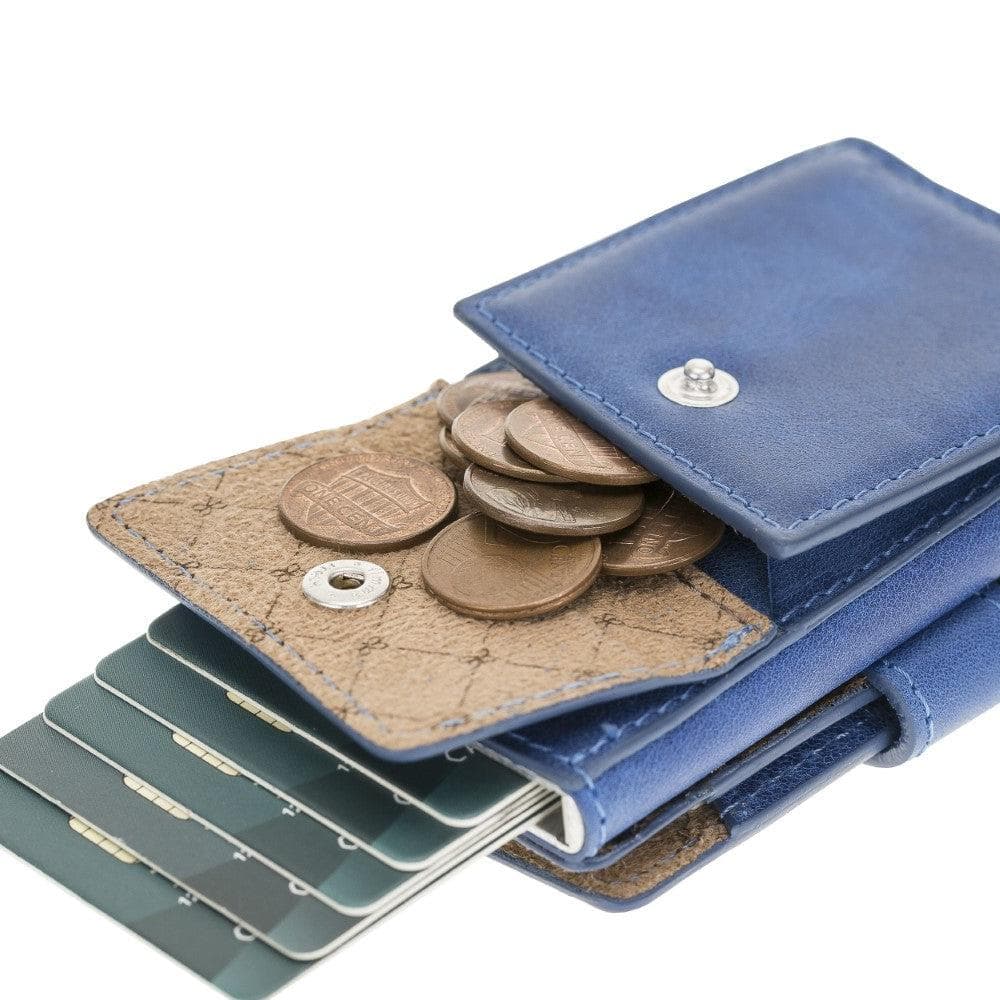 Terry Coin Leather Mechanical Card Holder