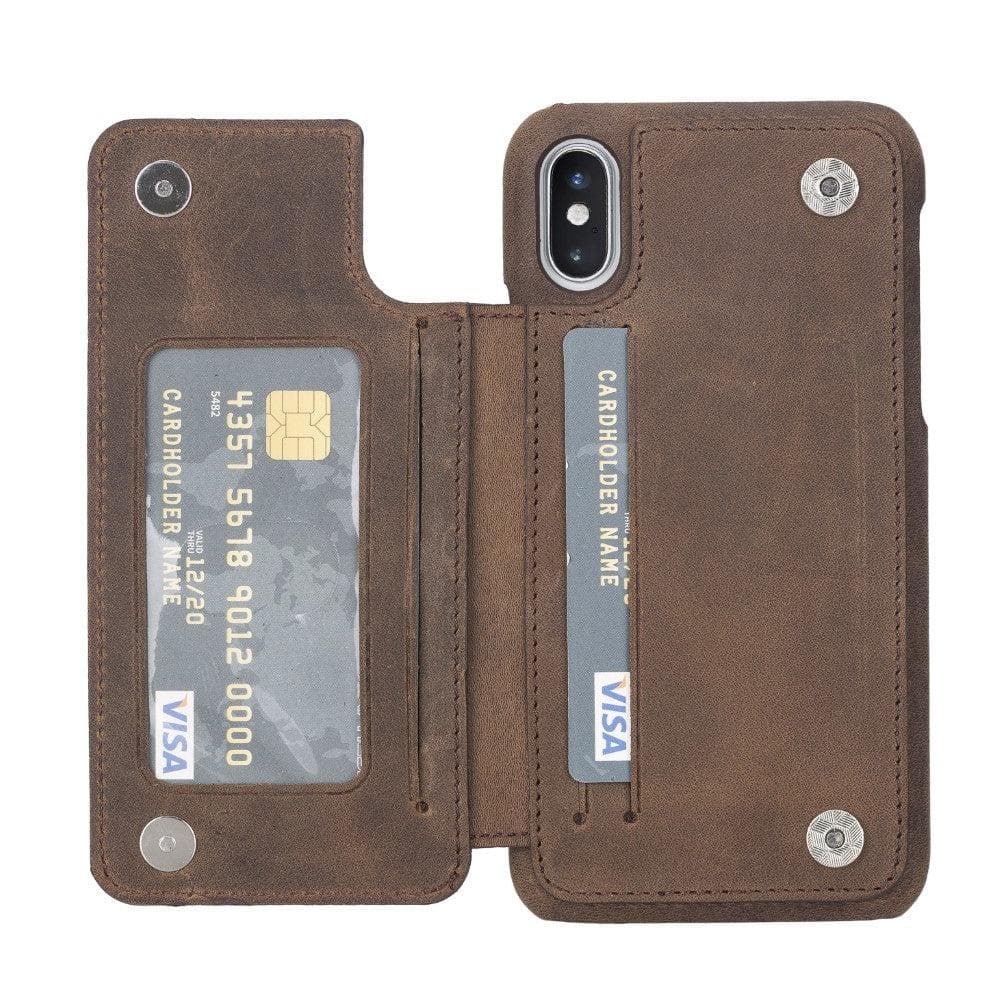 Ultimate Holder Genuine Leather Back Cover for iPhone X Series