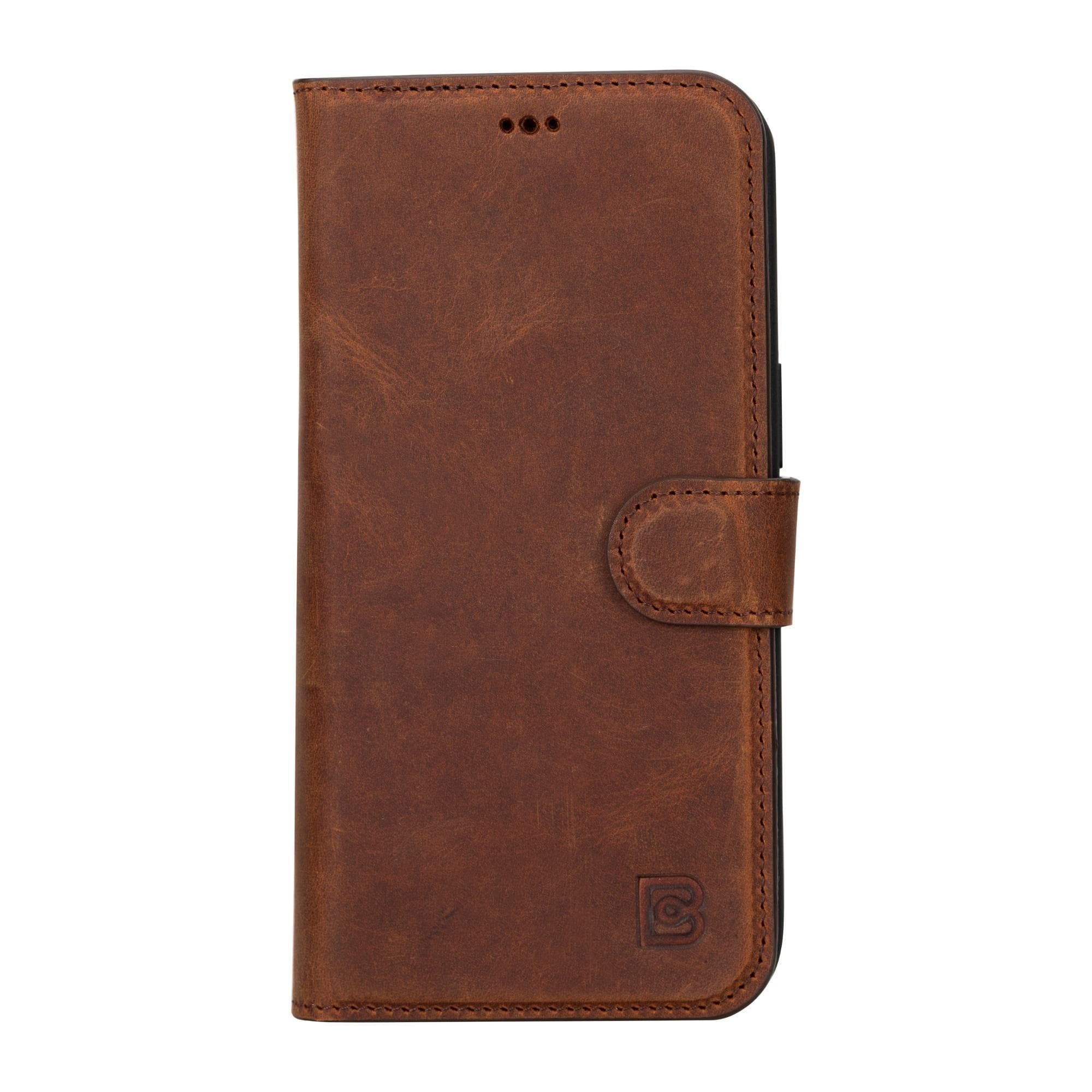 Magic iPhone 15 Series Detachable Genuine Leather Wallet Case