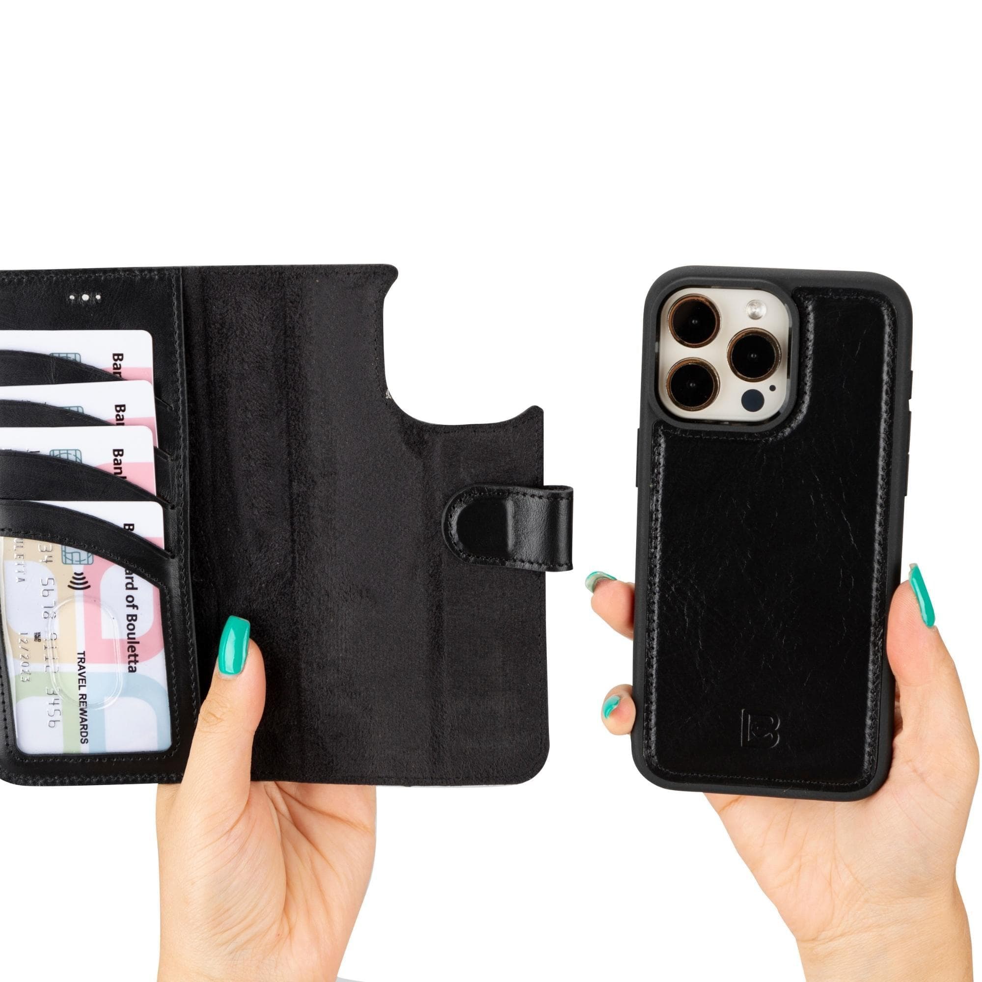 Magic iPhone 15 Plus Leather Detachable Wallet Case