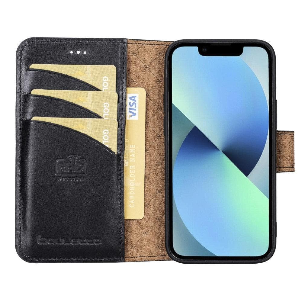 Wallet Case iPhone 13 Series Non-Detachable Genuine Leather Wallet Case - WC