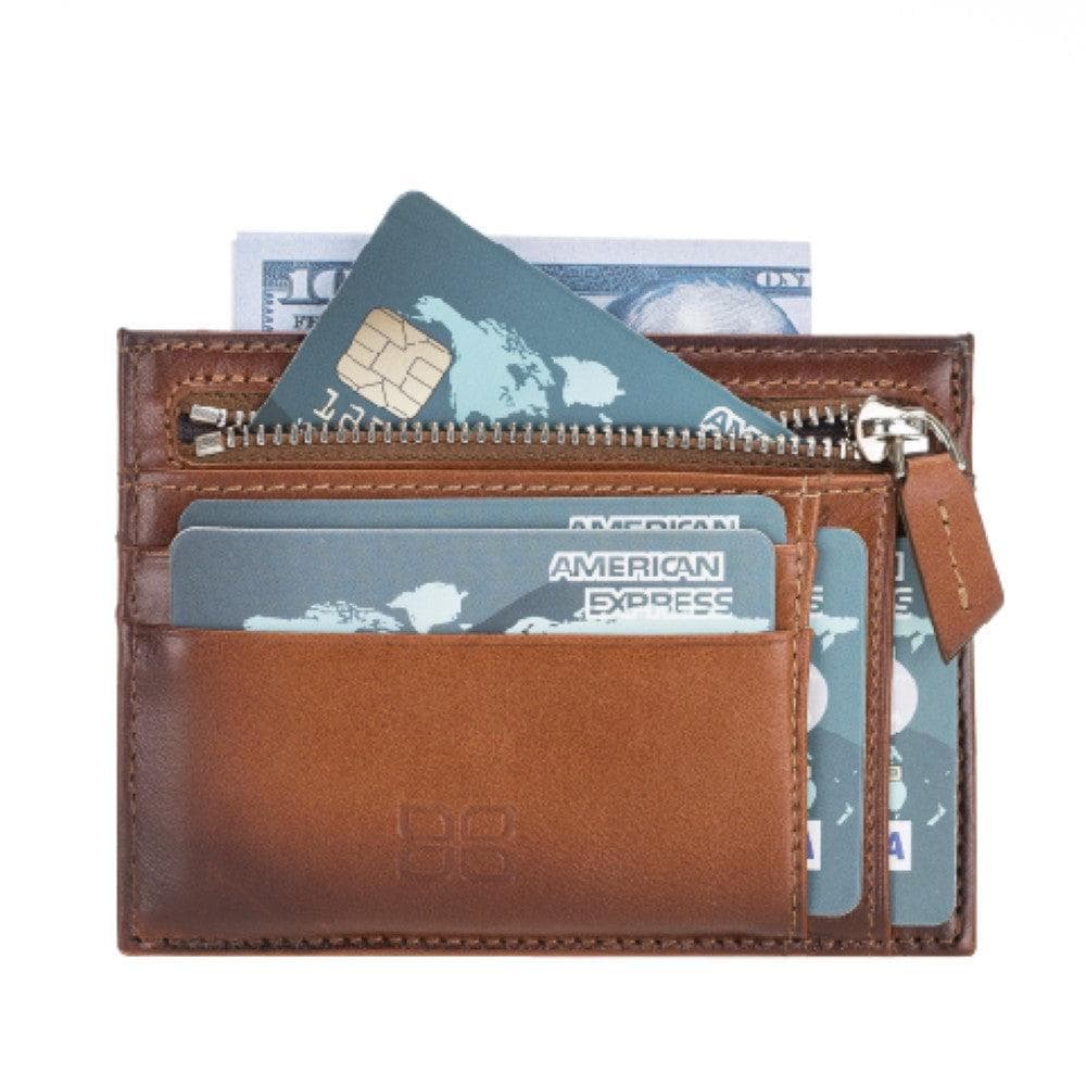 Zip Leather Card Holder