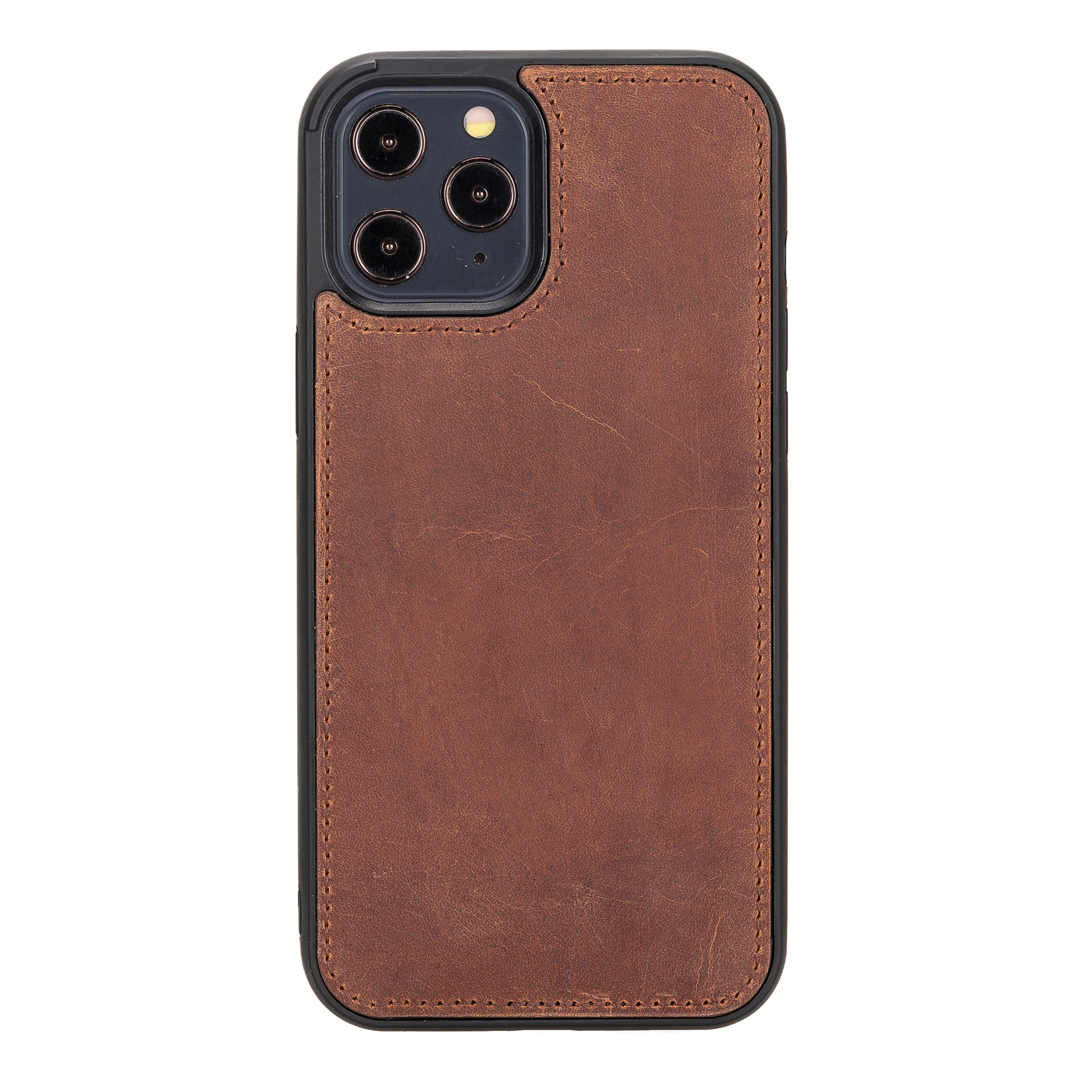 Magic Magnetic Detachable Leather Wallet Case for iPhone 12 Pro Max (6.7") - BROWN - saracleather