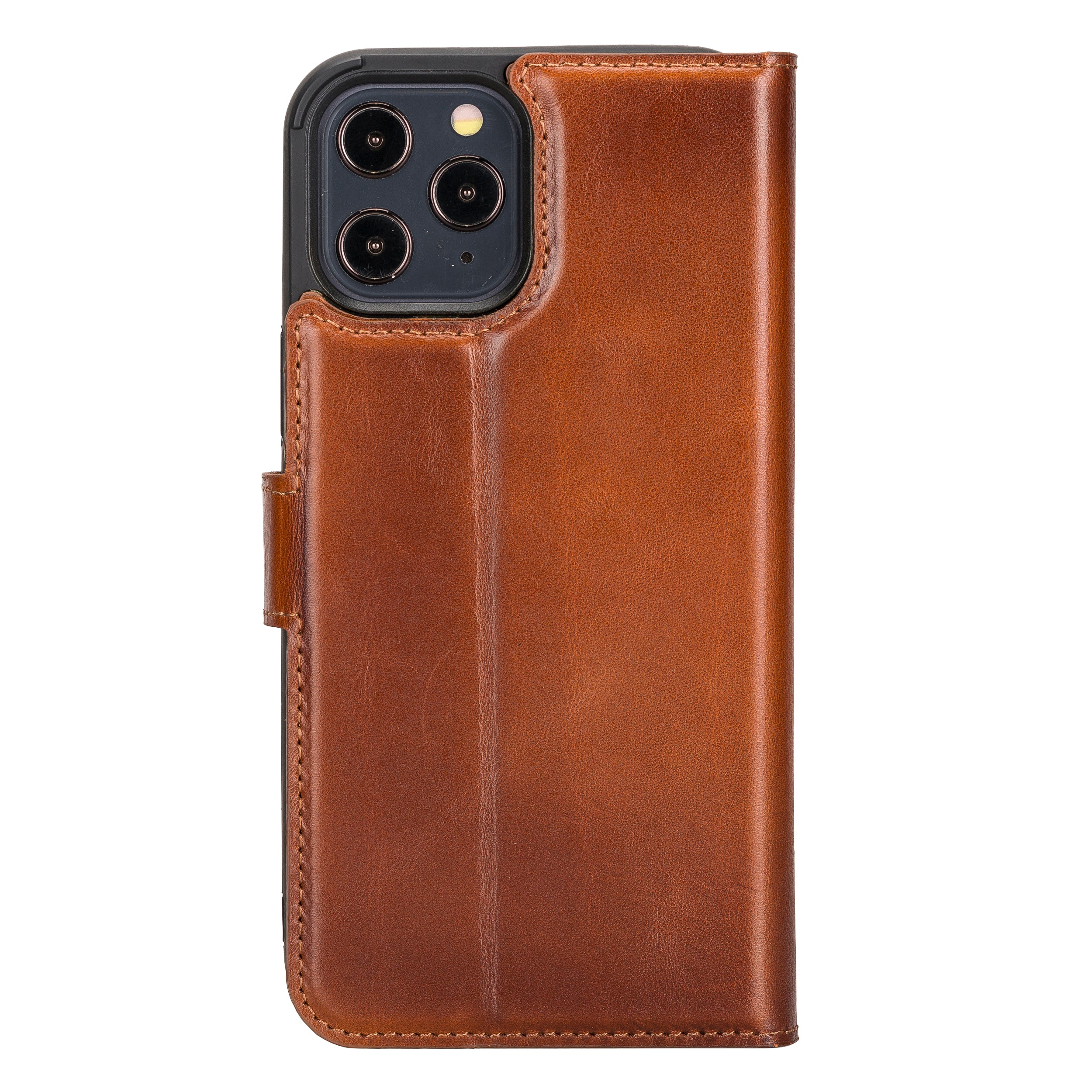 Magic Magnetic Detachable Leather Wallet Case for iPhone 12 Pro Max (6.7") - EFFECT BROWN - saracleather