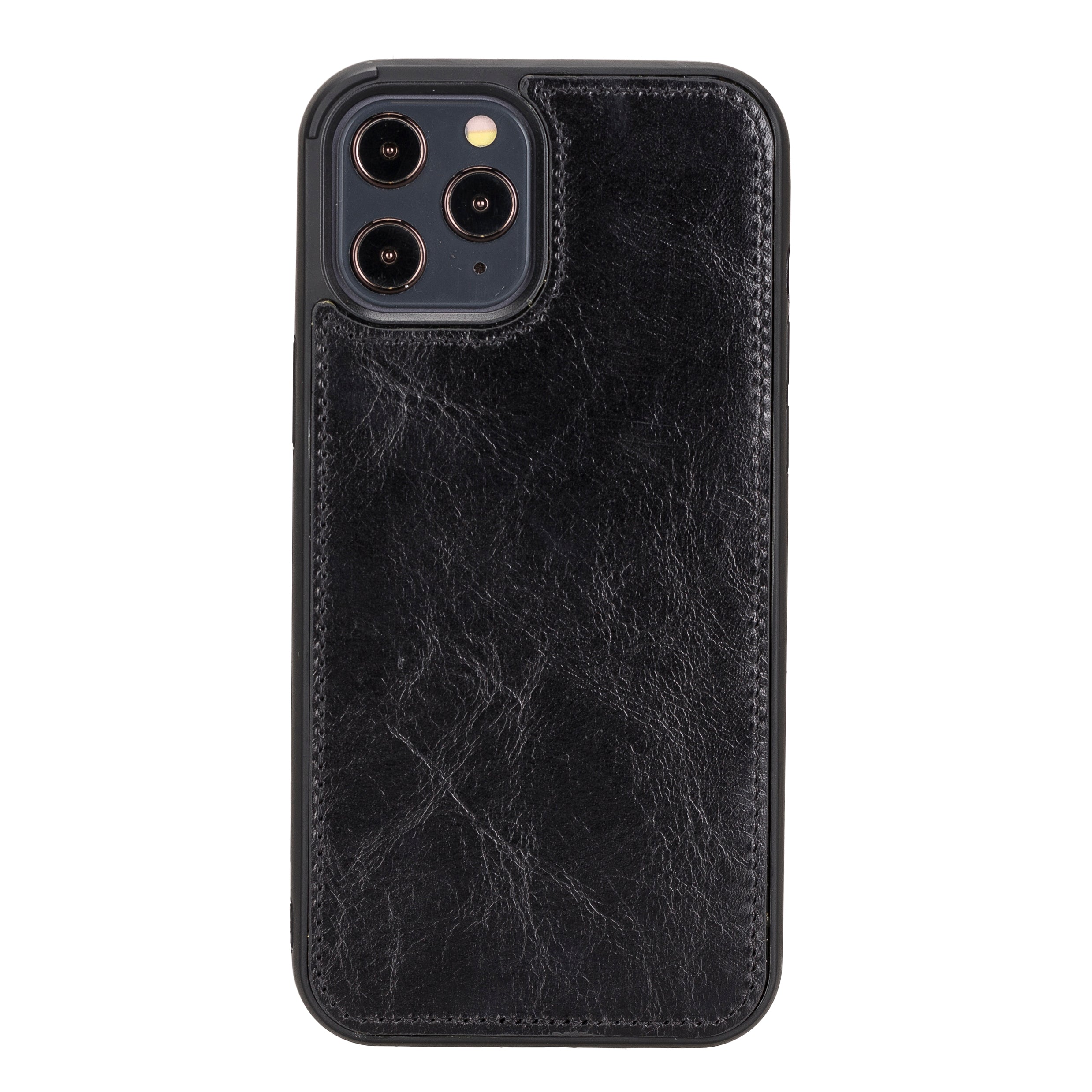 Magic Magnetic Detachable Leather Wallet Case for iPhone 12 Pro Max (6.7") - BLACK - saracleather