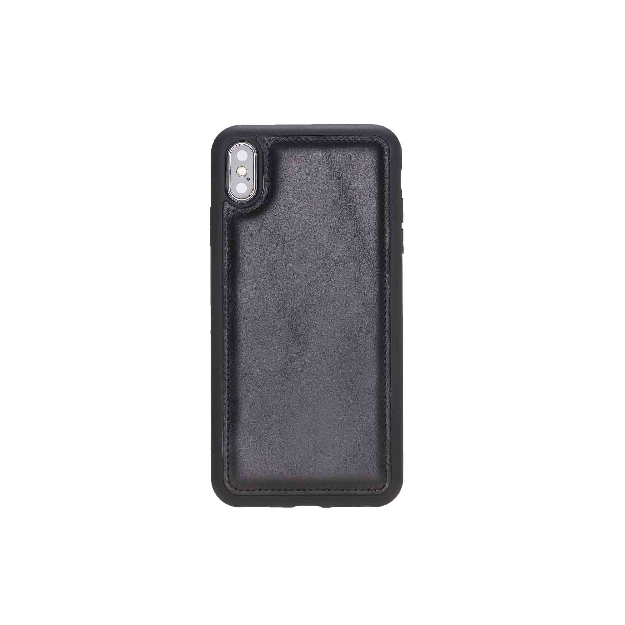 Flex Cover Leather Case for iPhone XS Max (6.5") - BLACK - saracleather