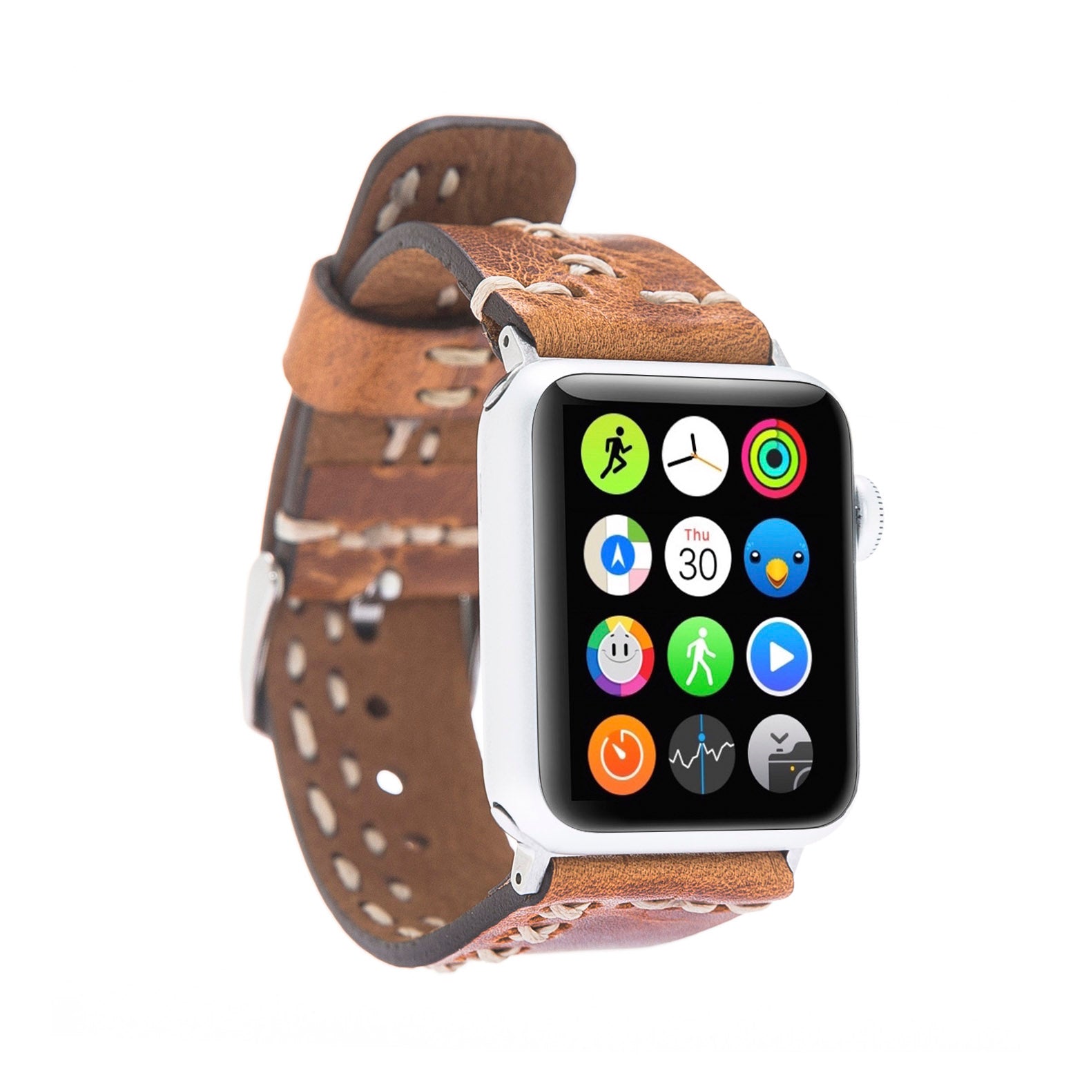 Full Grain Leather Band for Apple Watch - CAMEL - saracleather