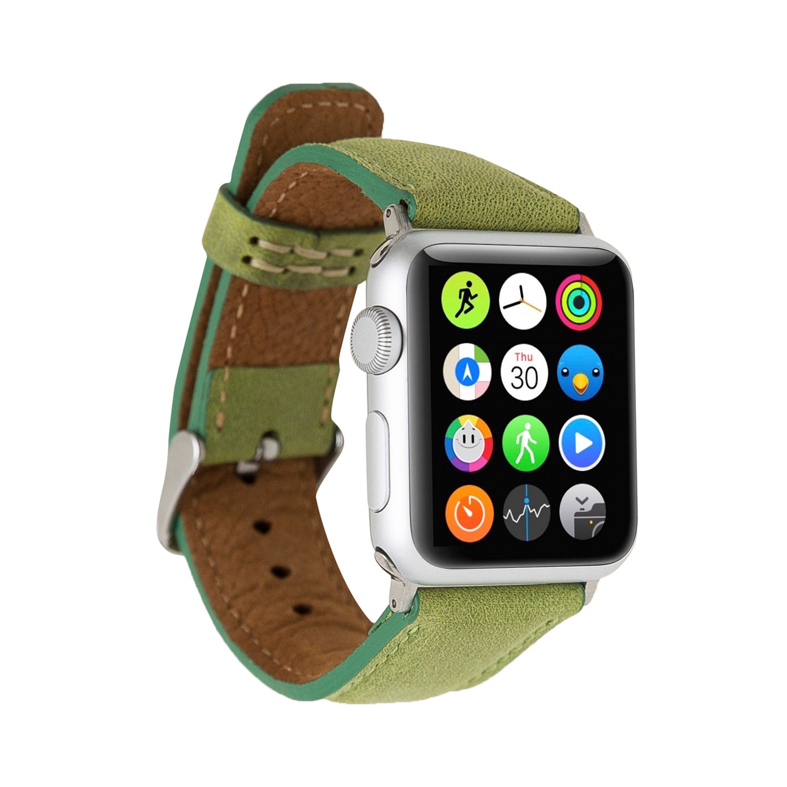 Full Grain Leather Band for Apple Watch - GREEN - saracleather