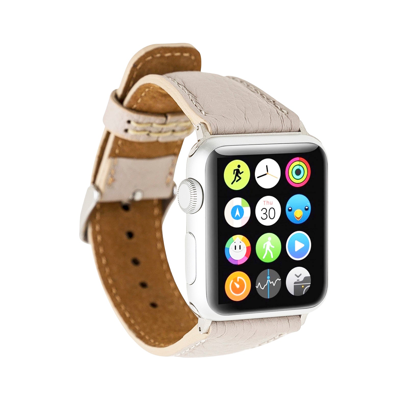 Full Grain Leather Band for Apple Watch - GRAY - saracleather