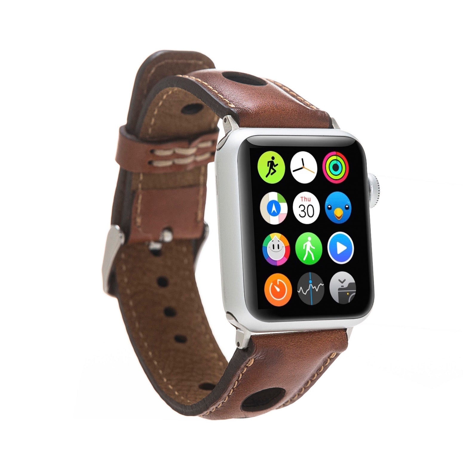 Holo Strap: Full Grain Leather Band for Apple Watch 38mm / 40mm - EFFECT TAN - saracleather