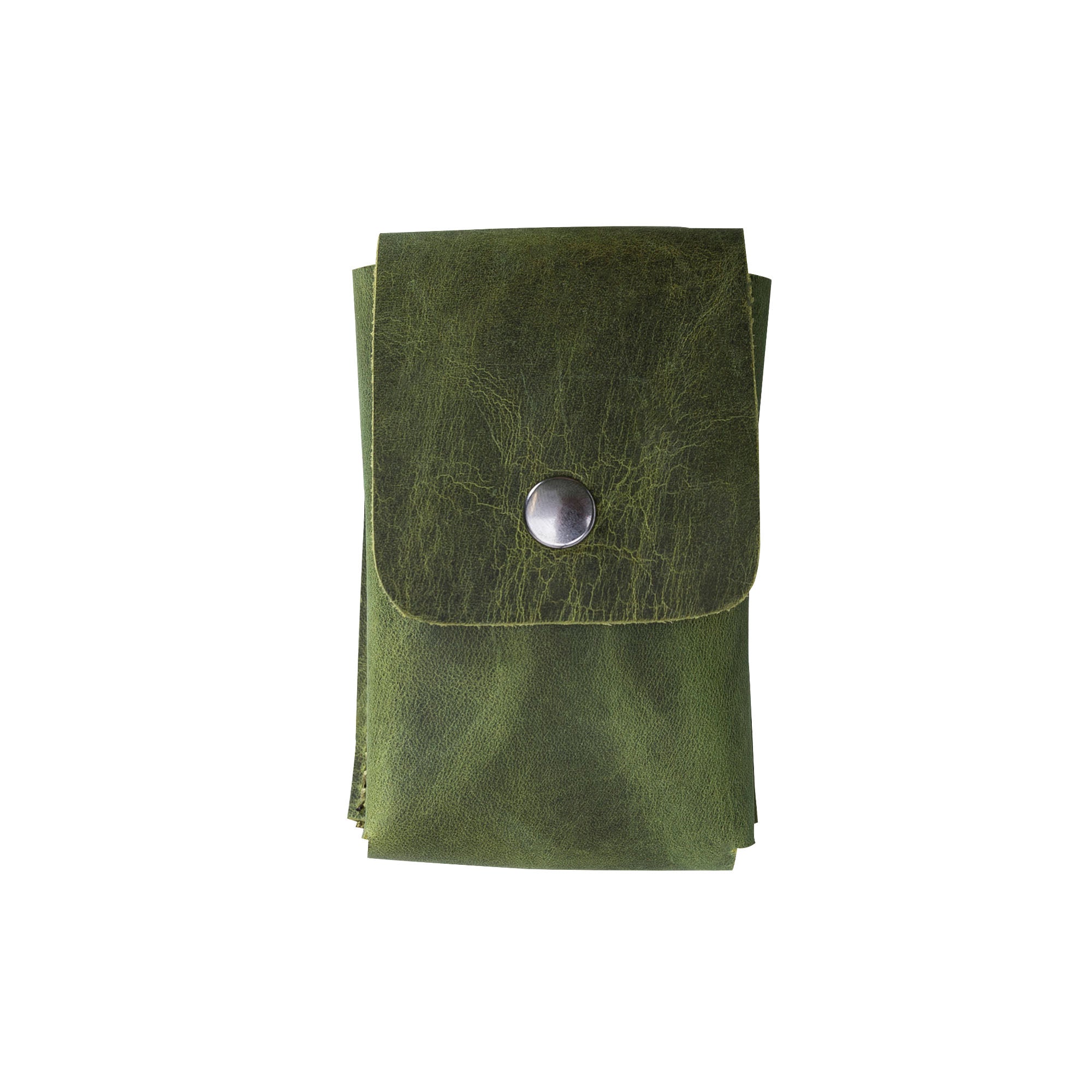 Troy Leather Case for Cigarette - GREEN - saracleather