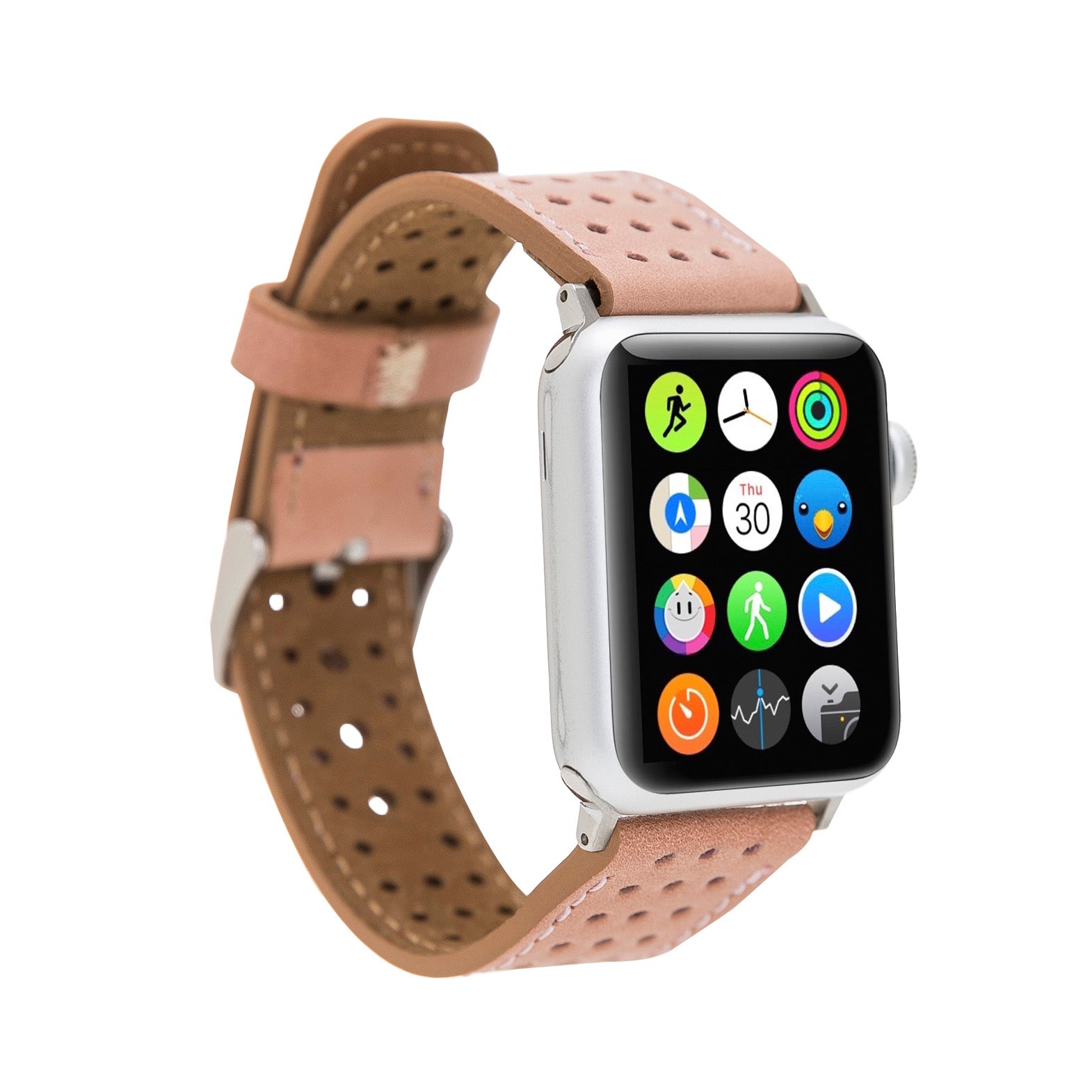 Full Grain Leather Band for Apple Watch - PINK - saracleather