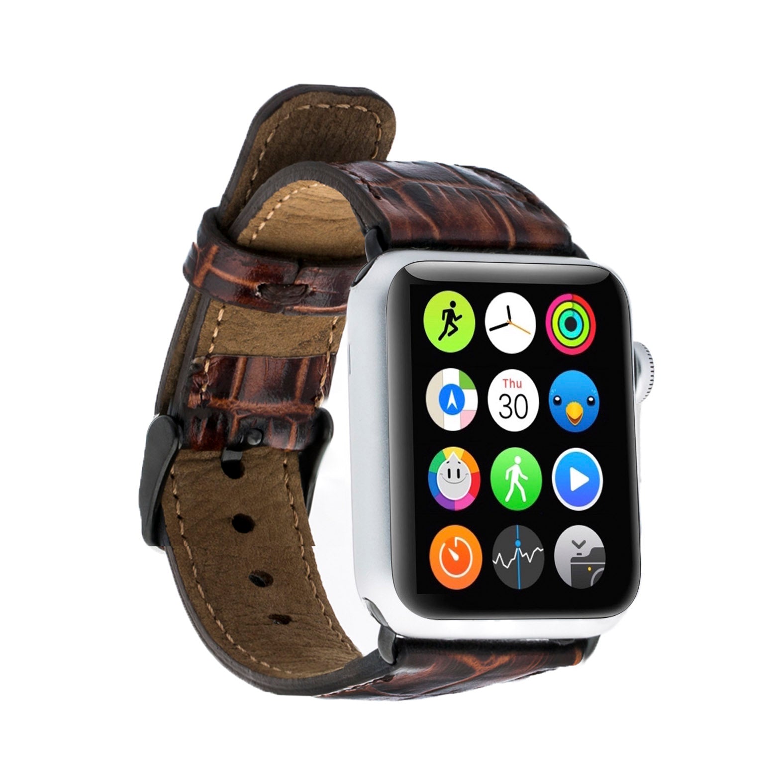 Full Grain Leather Band for Apple Watch - BROWN - saracleather