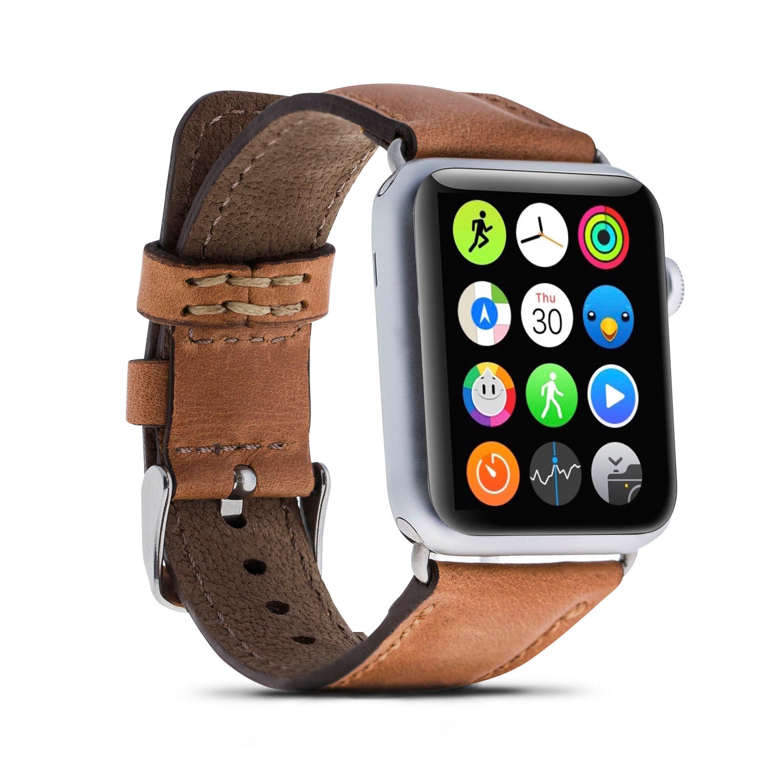 Full Grain Leather Band for Apple Watch - TAN - saracleather