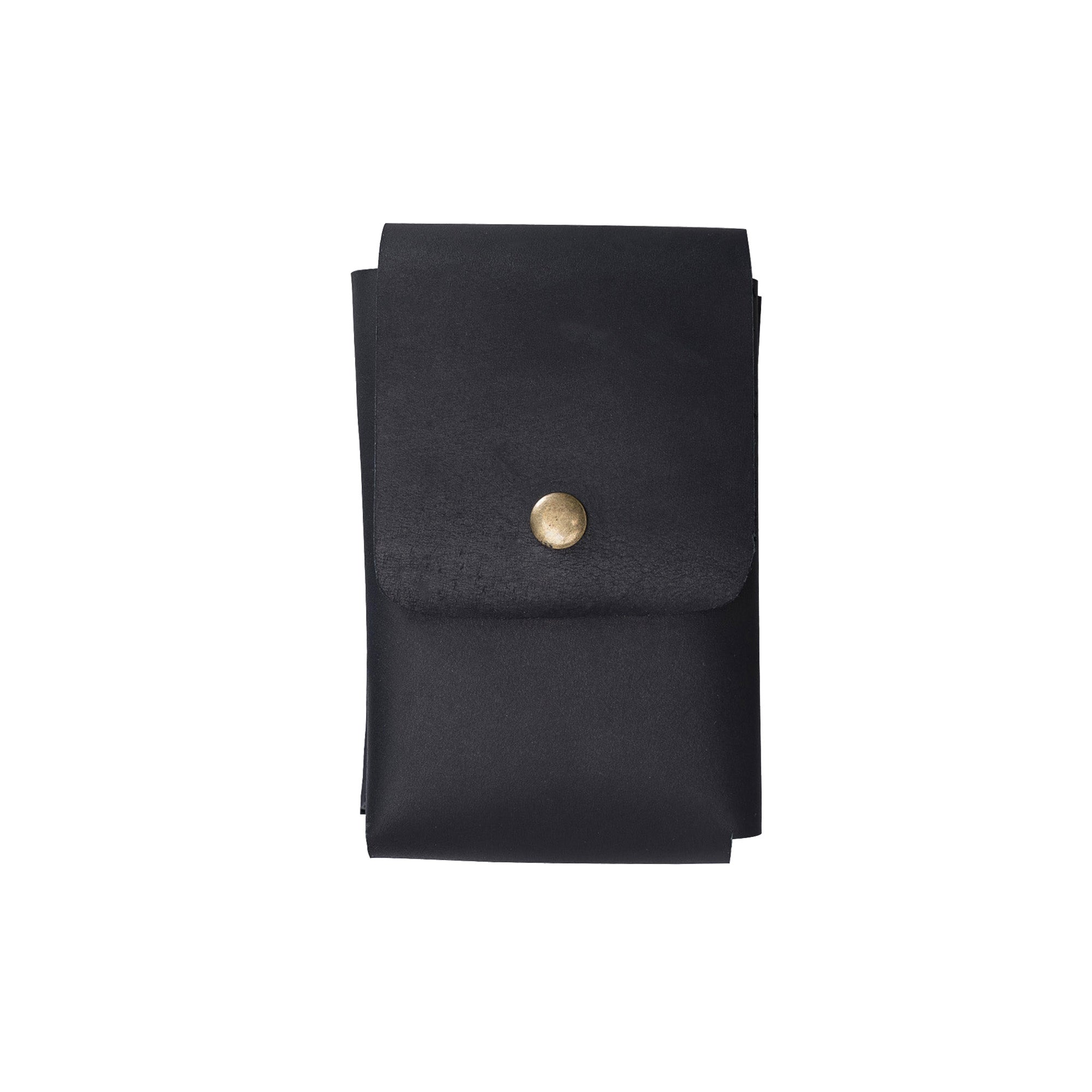 Troy Leather Case for Cigarette - BLACK - saracleather