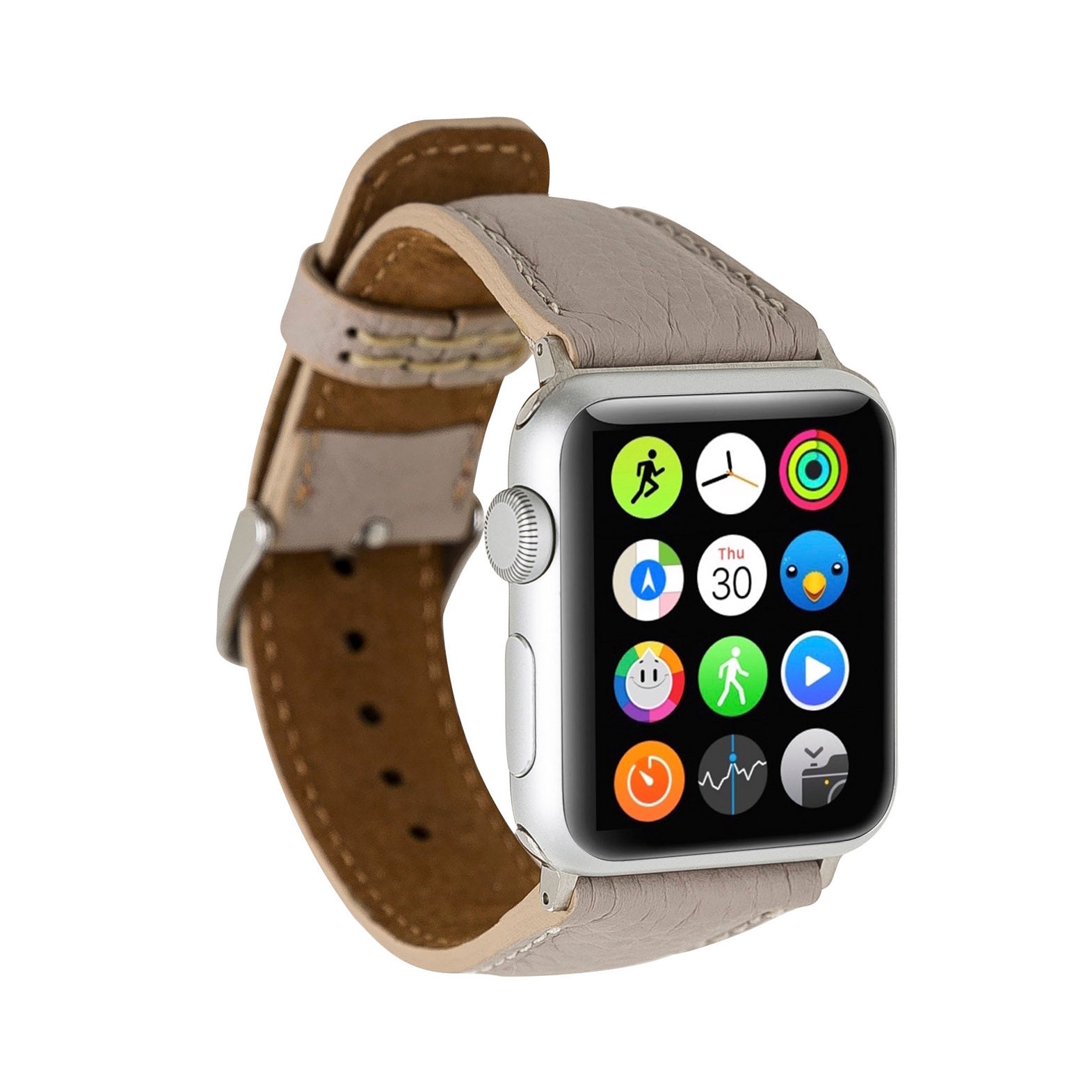 Full Grain Leather Band for Apple Watch - GREY - saracleather