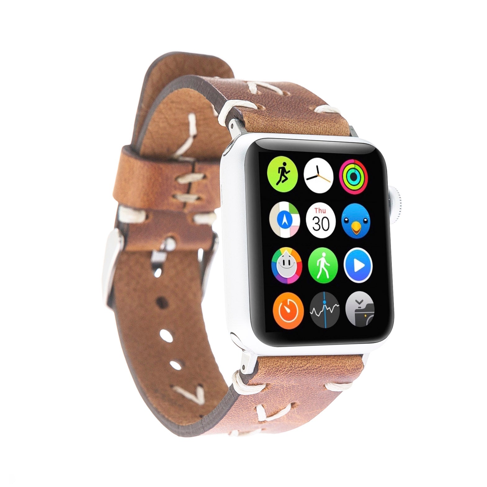 Full Grain Leather Band for Apple Watch - CAMEL - saracleather