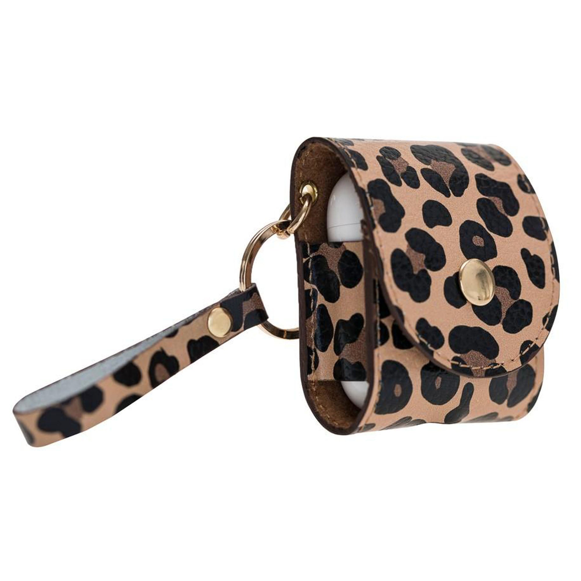 Mai Leather Case for AirPods 1 & 2 - LEOPARD PATTERNED - saracleather