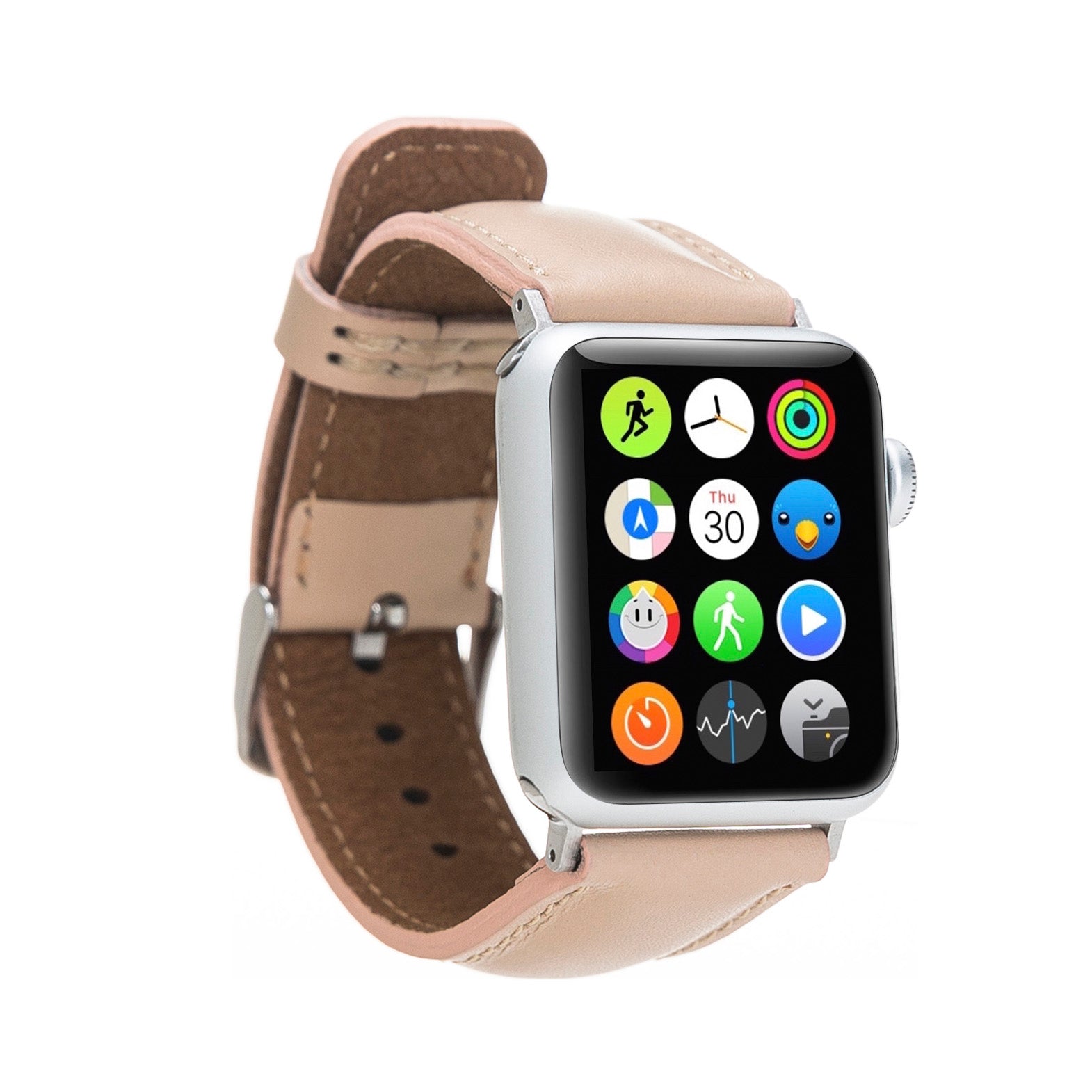 Full Grain Leather Band for Apple Watch - PINK - saracleather