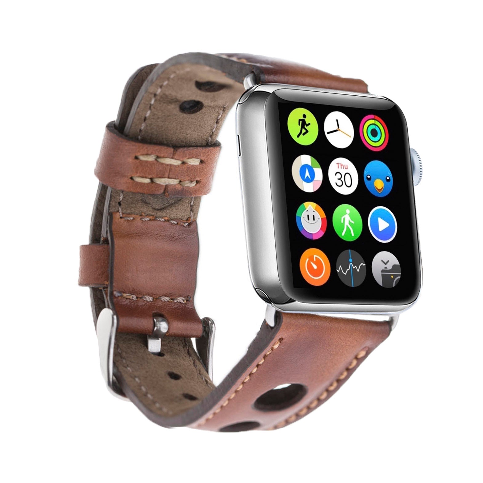 Holo Strap: Full Grain Leather Band for Apple Watch 38mm / 40mm - TAN - saracleather