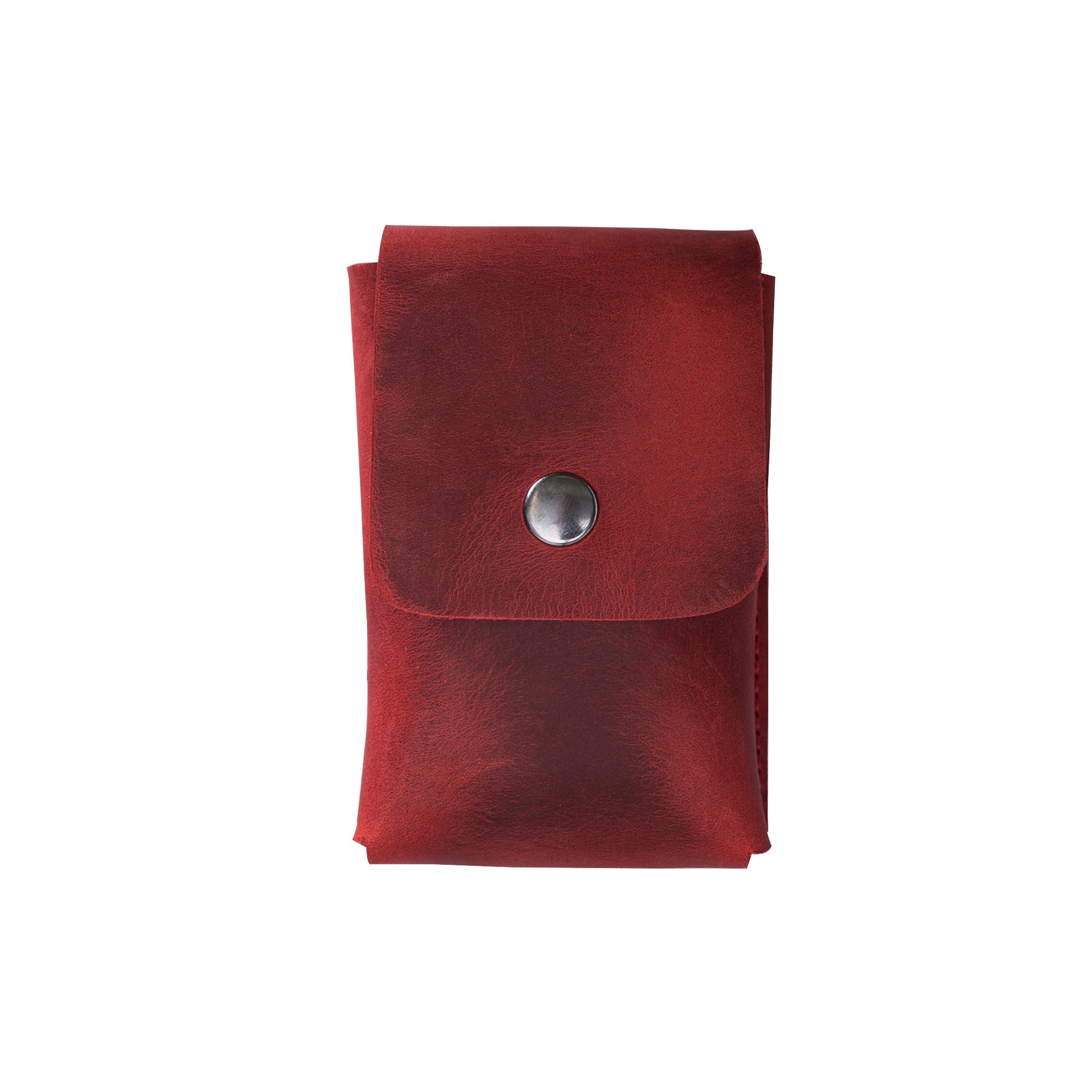 Troy Leather Case for Cigarette - RED - saracleather