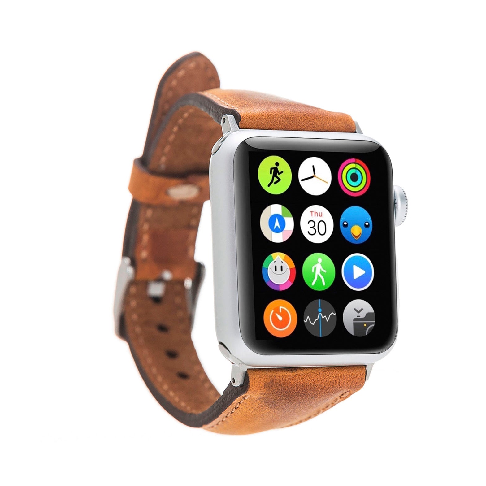 Slim Strap - Full Grain Leather Band for Apple Watch 38mm / 40mm - TAN - saracleather