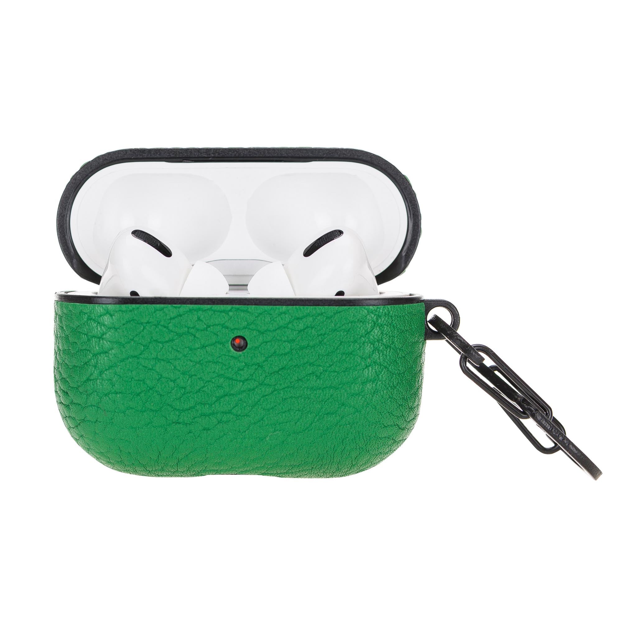 Juni Leather Capsule Case for AirPods Pro - GREEN - saracleather