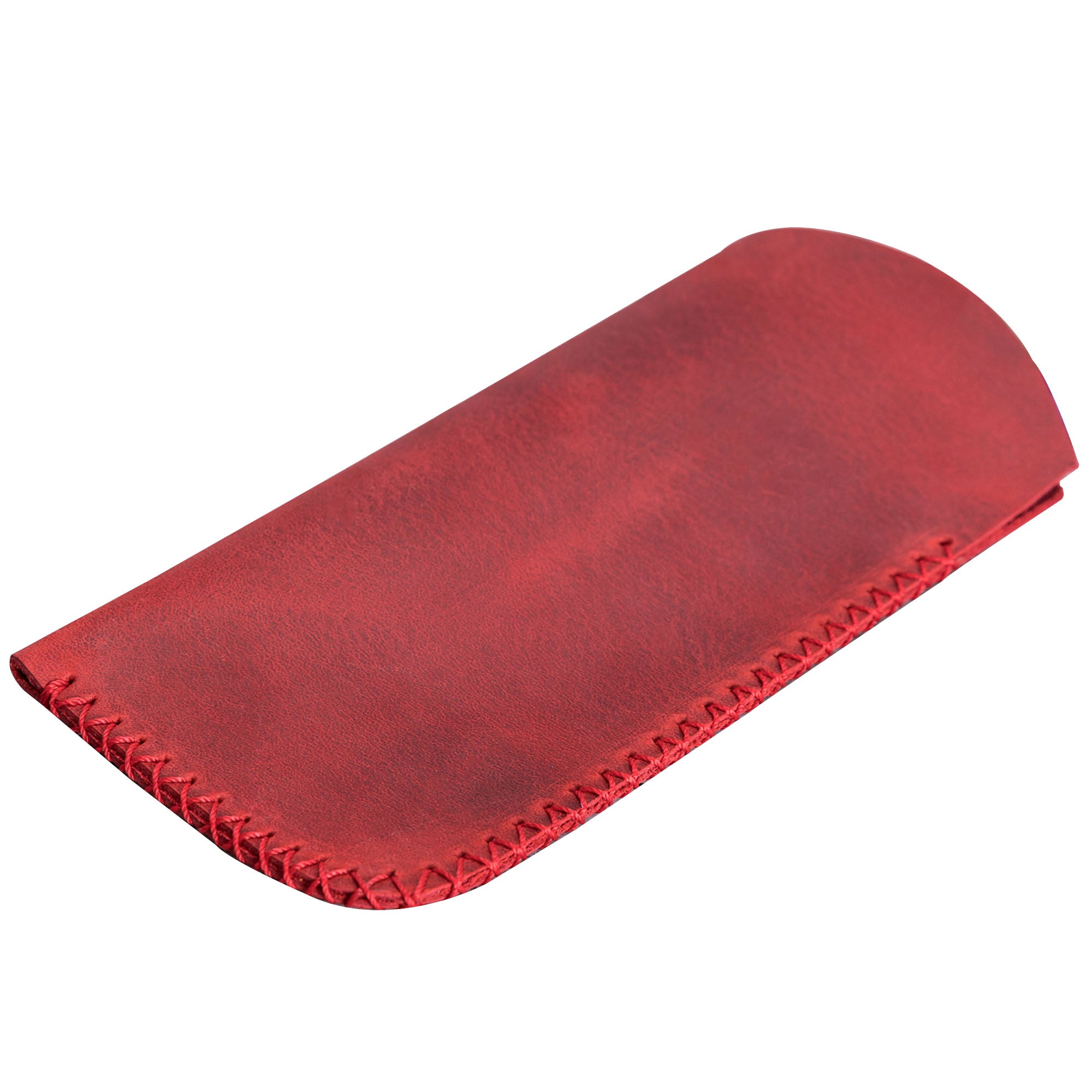 Leather Case For Glasses - RED - saracleather