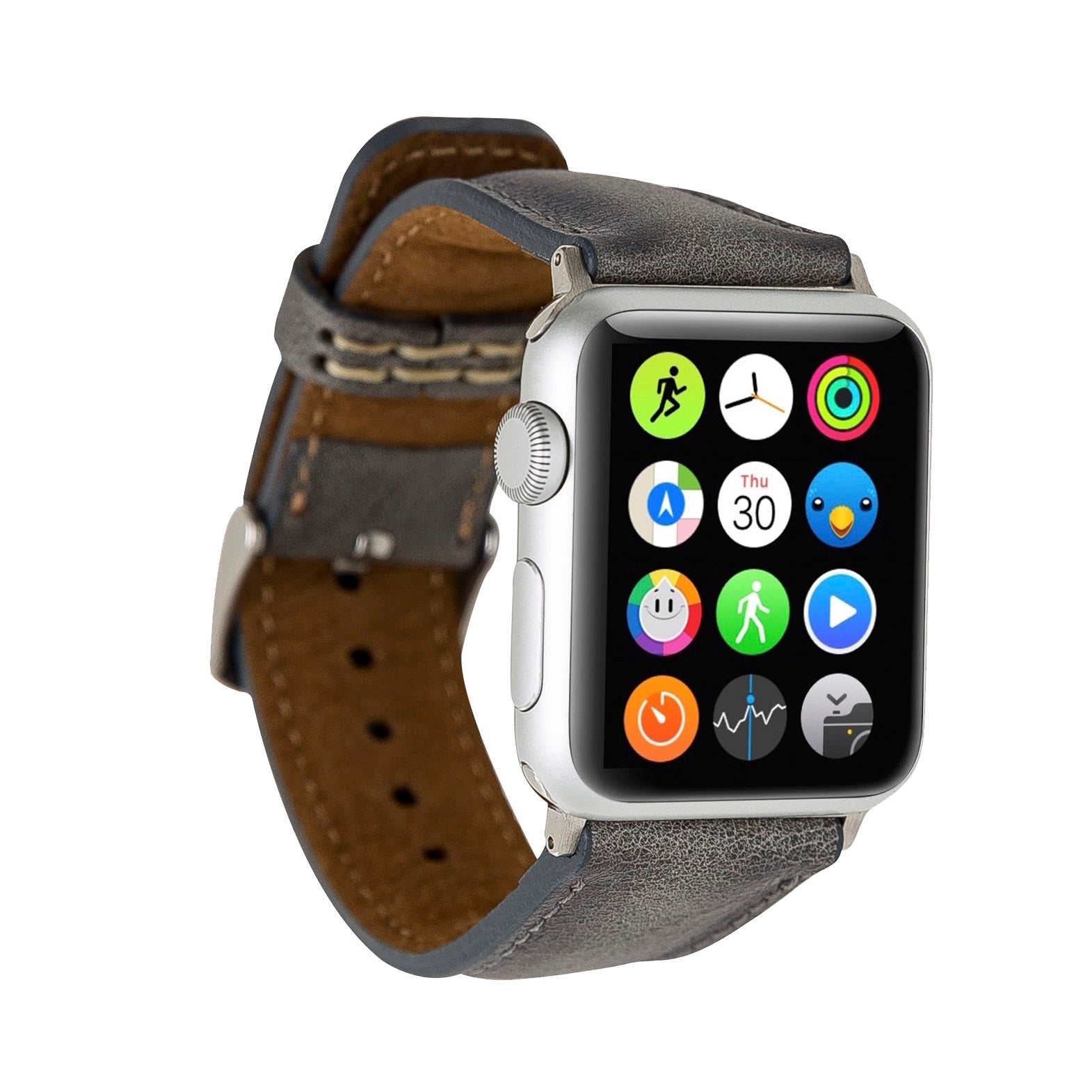 Full Grain Leather Band for Apple Watch - EFFECT GRAY - saracleather