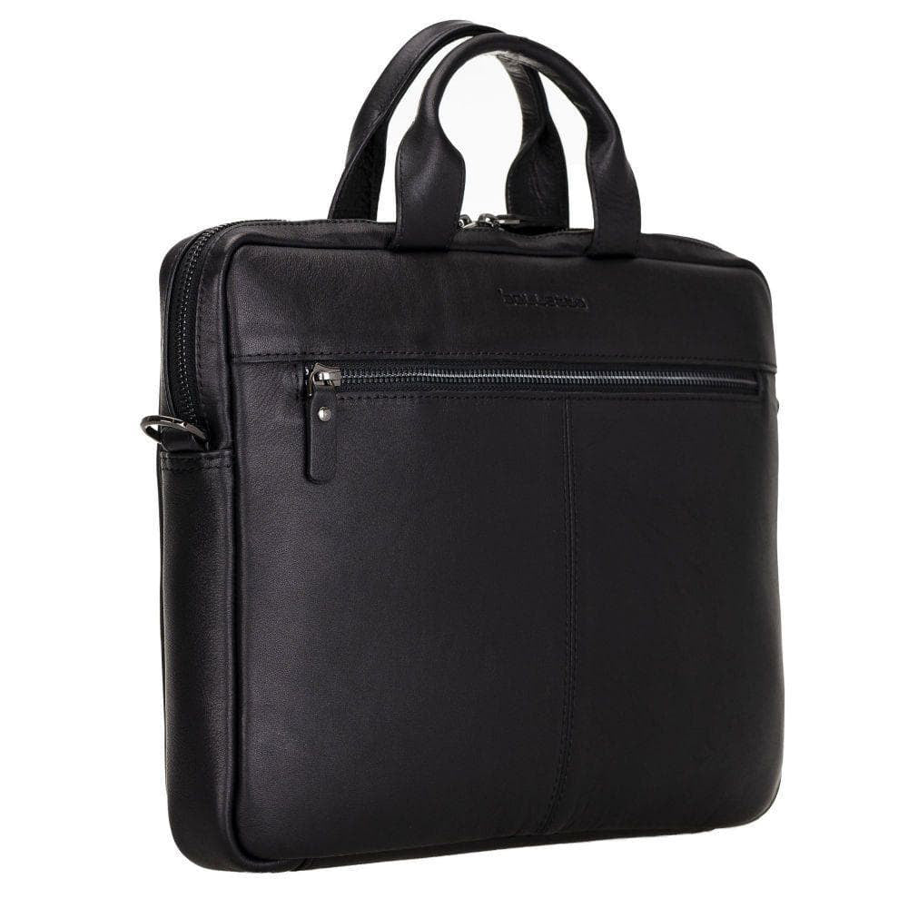 Apollo Leather Laptop Bag 13 Inch - BLACK - saracleather