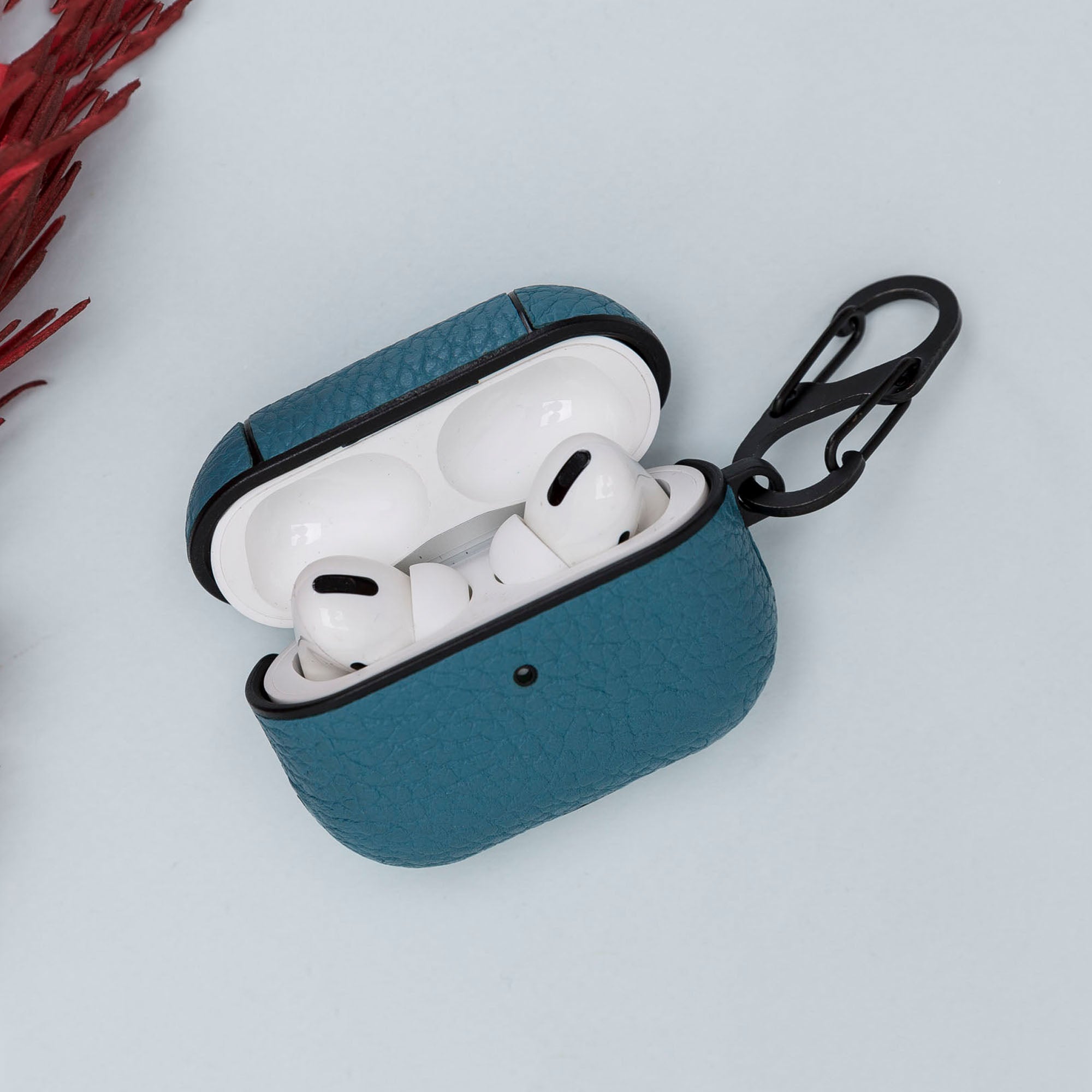 Juni Leather Capsule Case for AirPods Pro - TURQUOISE - saracleather