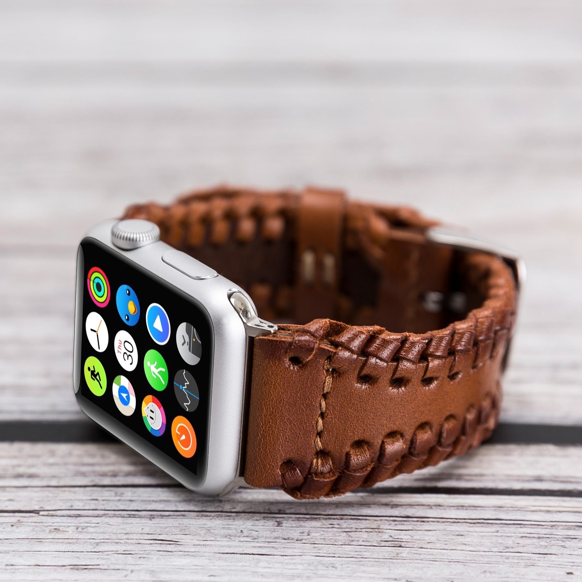 Full Grain Leather Band for Apple Watch - EFFECT BROWN - saracleather