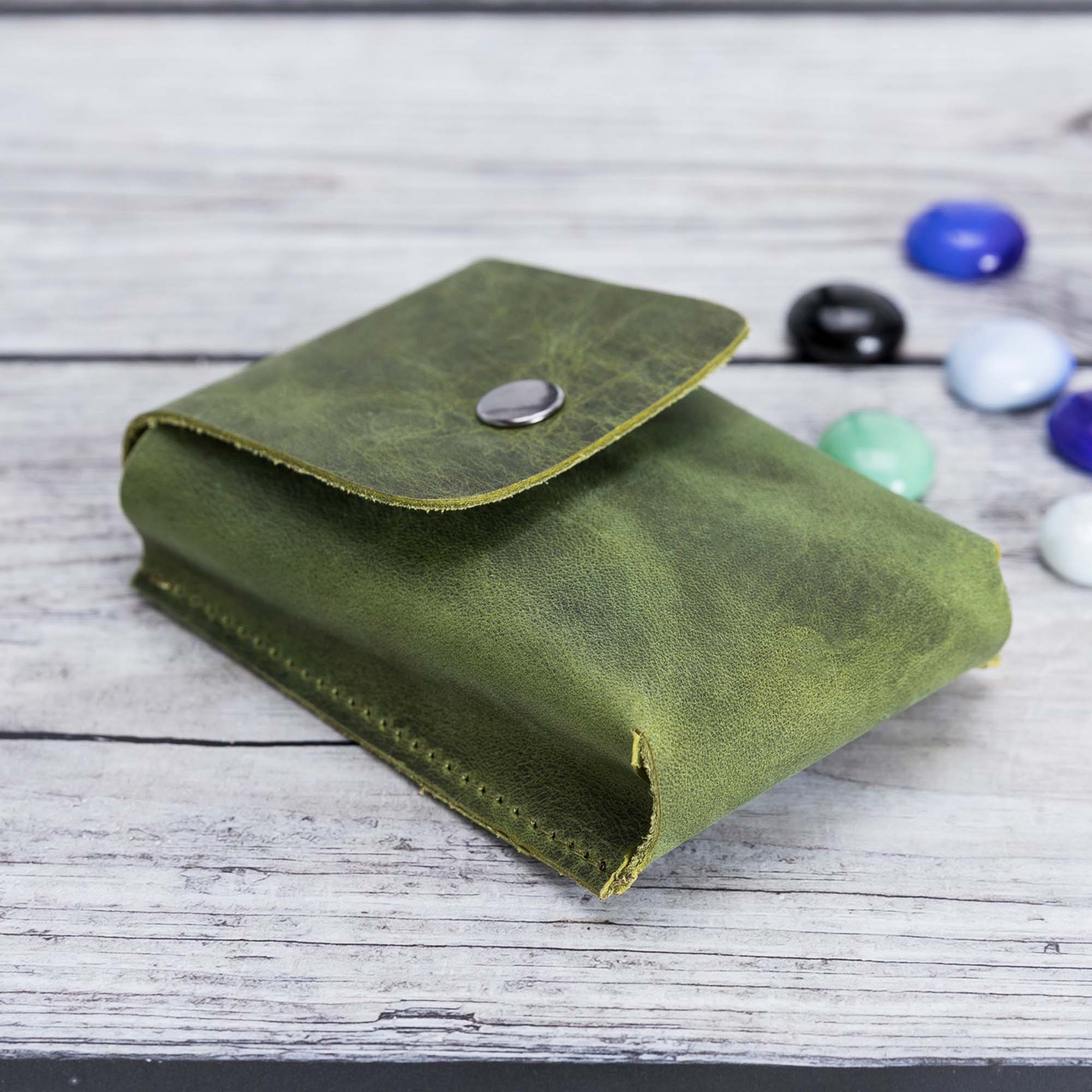 Troy Leather Case for Cigarette - GREEN - saracleather