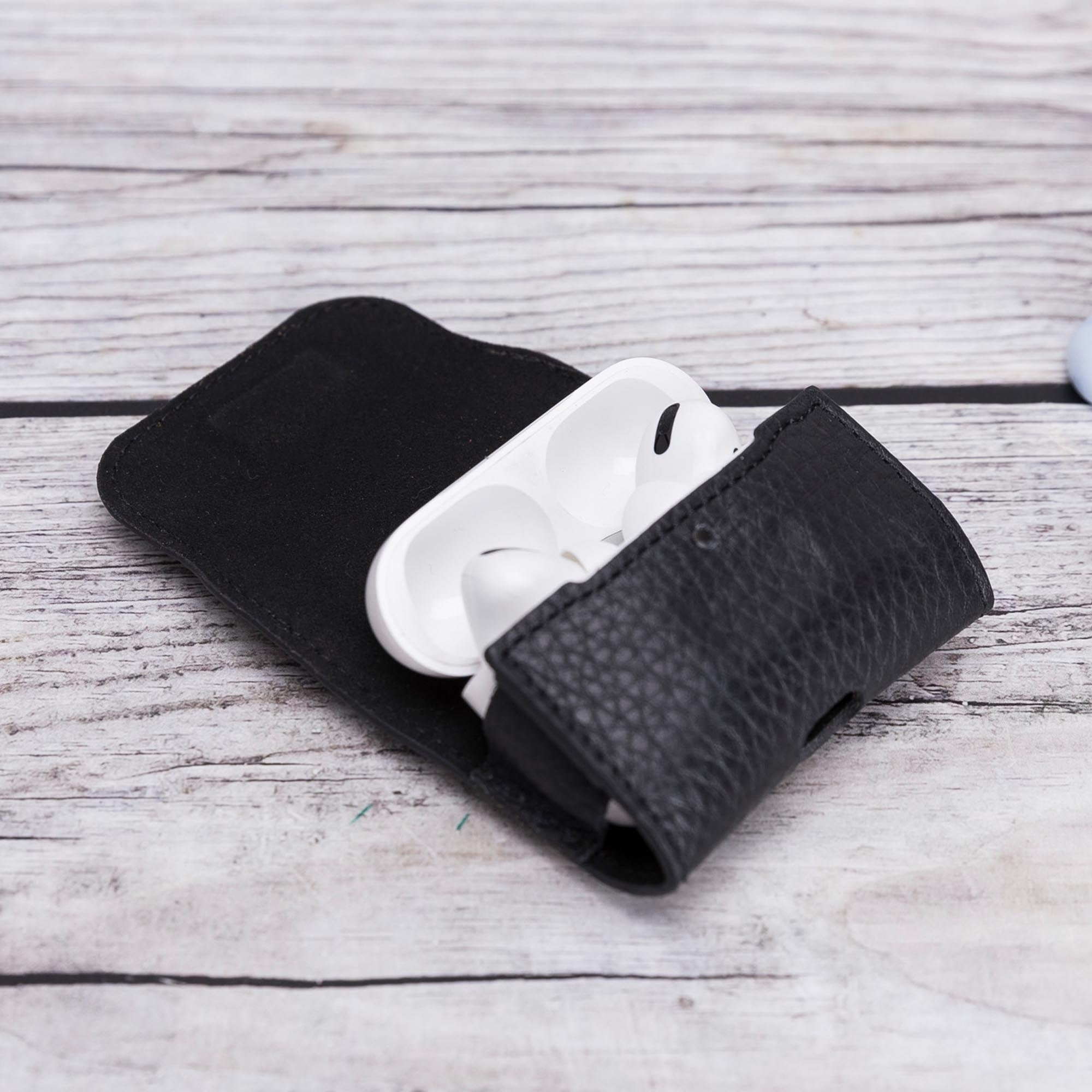 Mai Magnet Leather Case for AirPods Pro - BLACK - saracleather