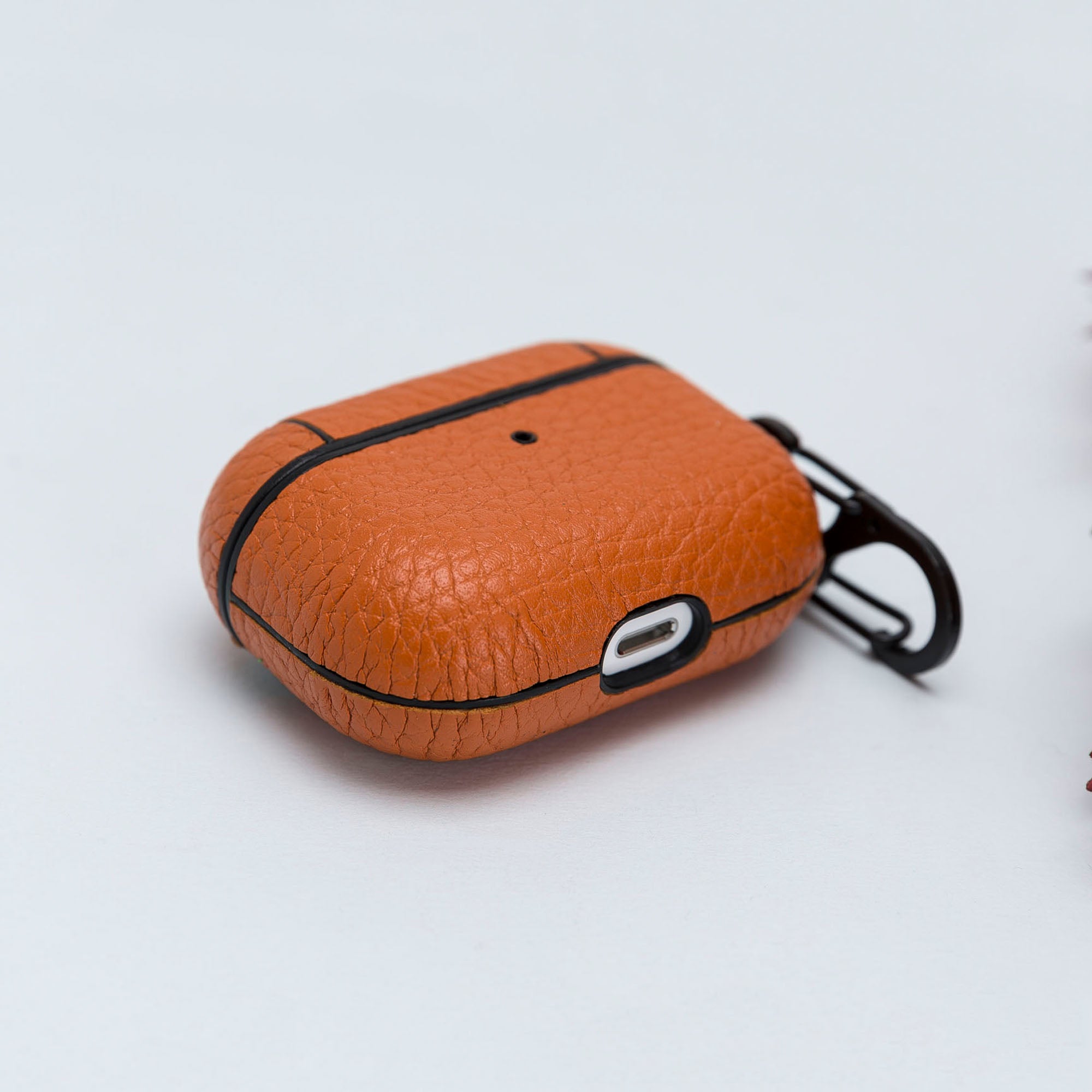 Juni Leather Capsule Case for AirPods Pro - ORANGE - saracleather