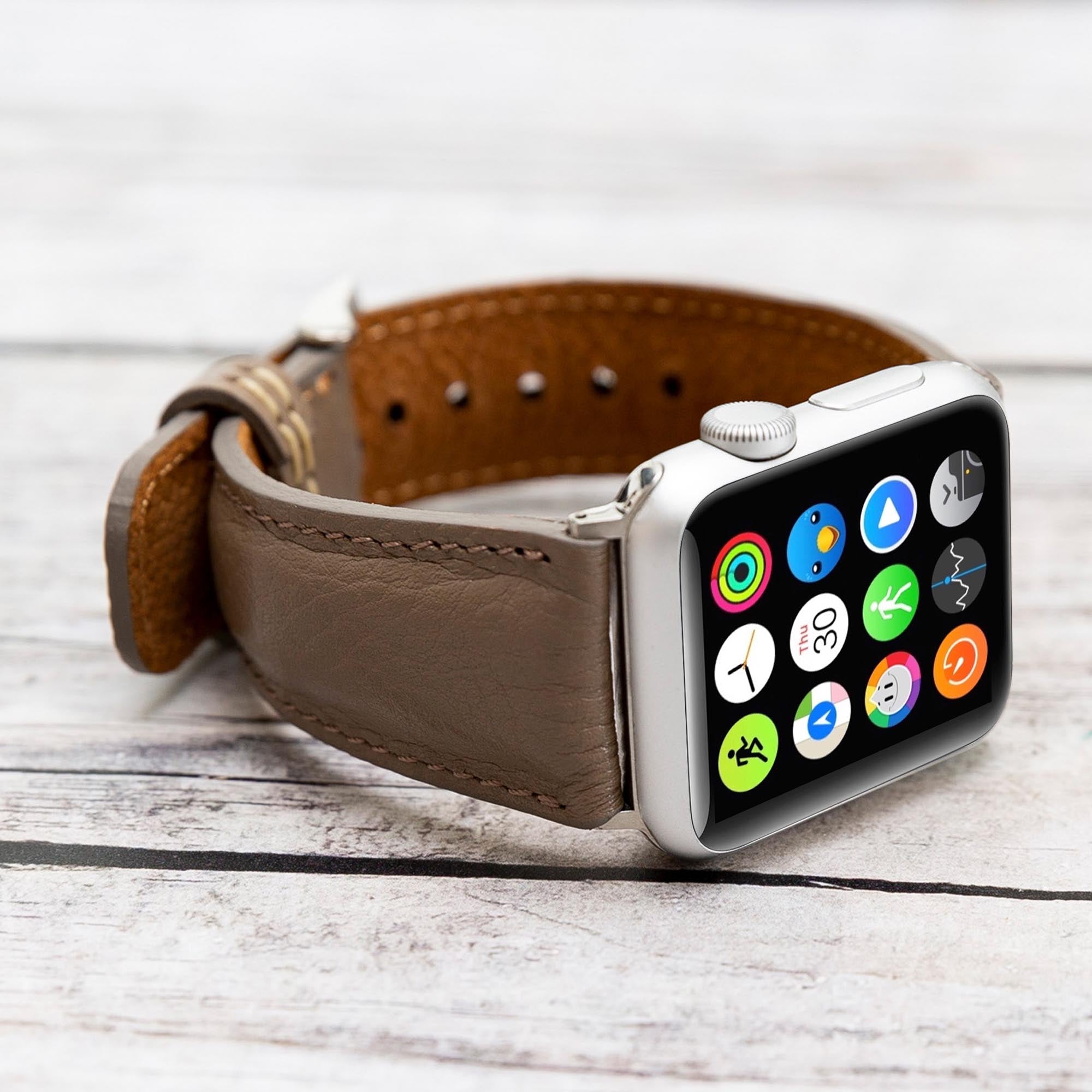 Full Grain Leather Band for Apple Watch - MINK - saracleather