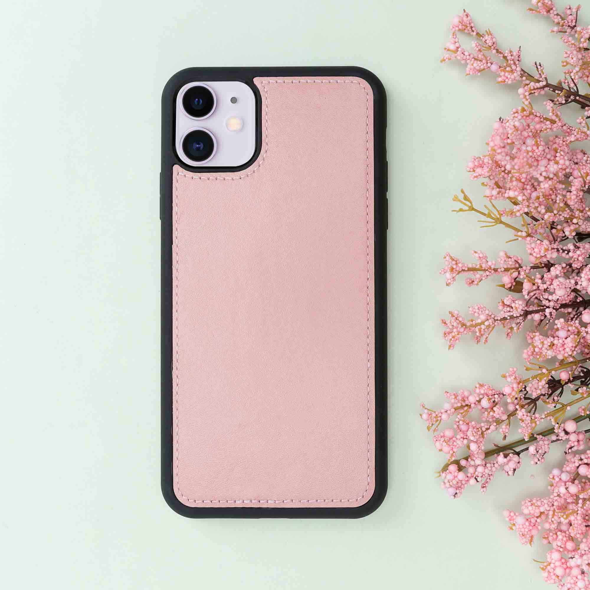 Magic Magnetic Detachable Leather Wallet Case for iPhone 11 (6.1") - PINK - saracleather