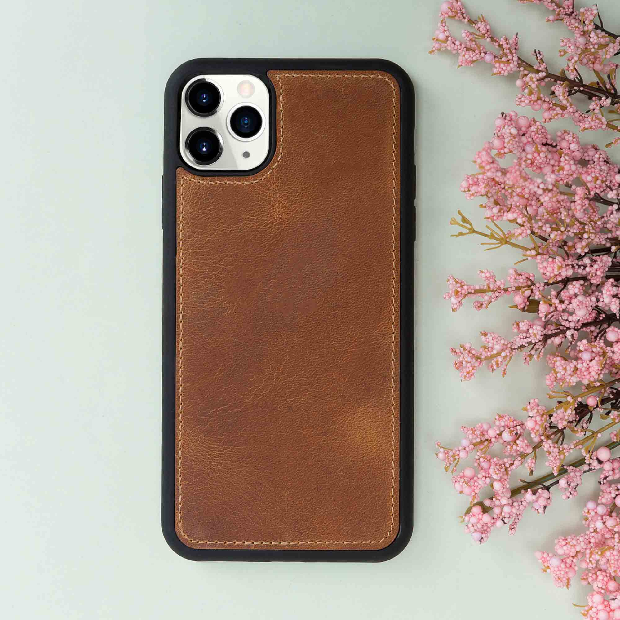 Magic Magnetic Detachable Leather Wallet Case for iPhone 11 Pro (5.8") - TAN - saracleather