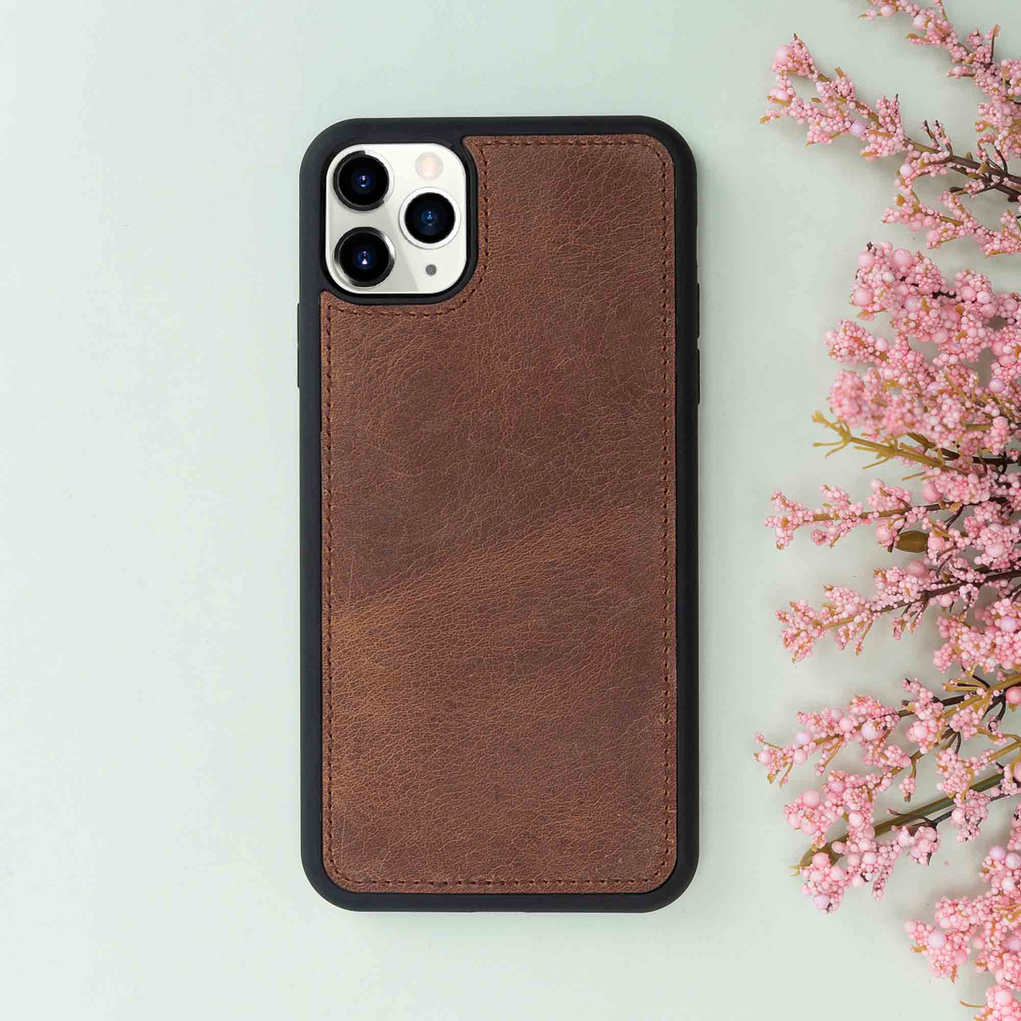 Magic Magnetic Detachable Leather Wallet Case for iPhone 11 Pro (5.8") - BROWN - saracleather