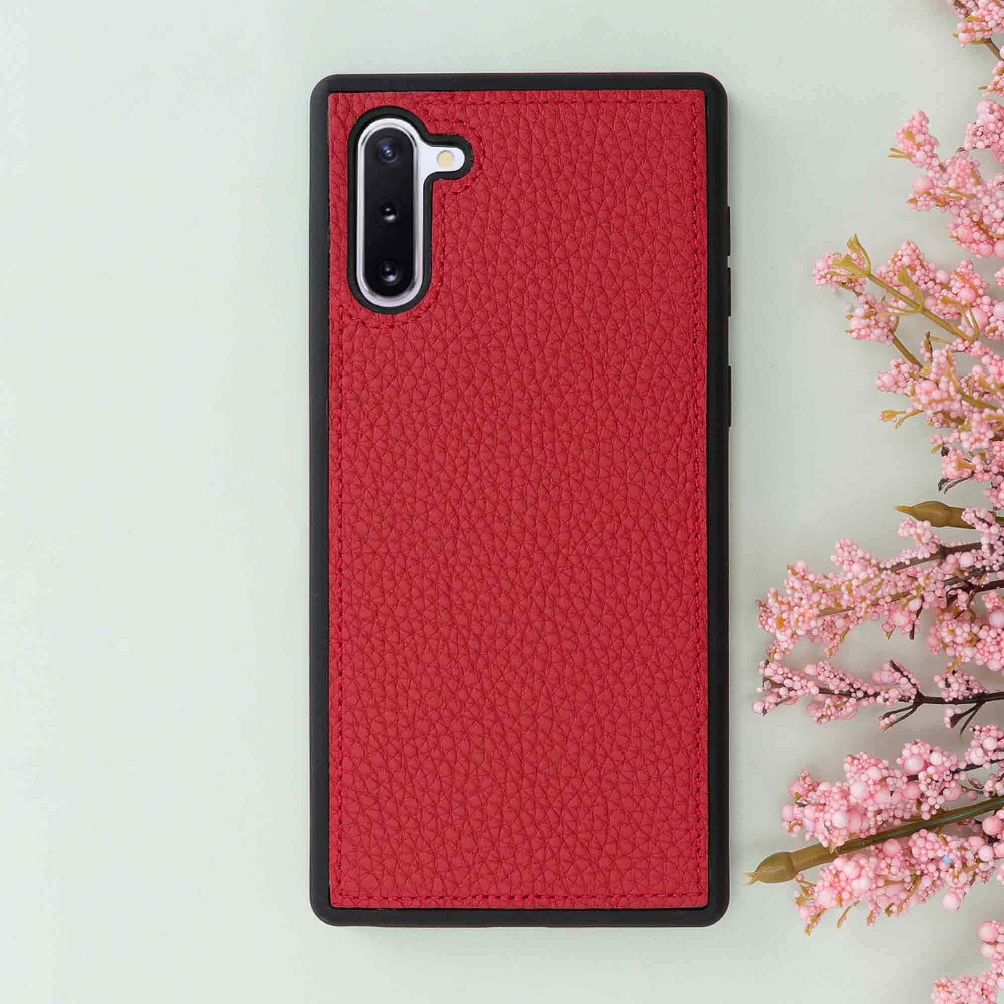 Magic Magnetic Detachable Leather Wallet Case for Samsung Galaxy Note 10 - RED - saracleather