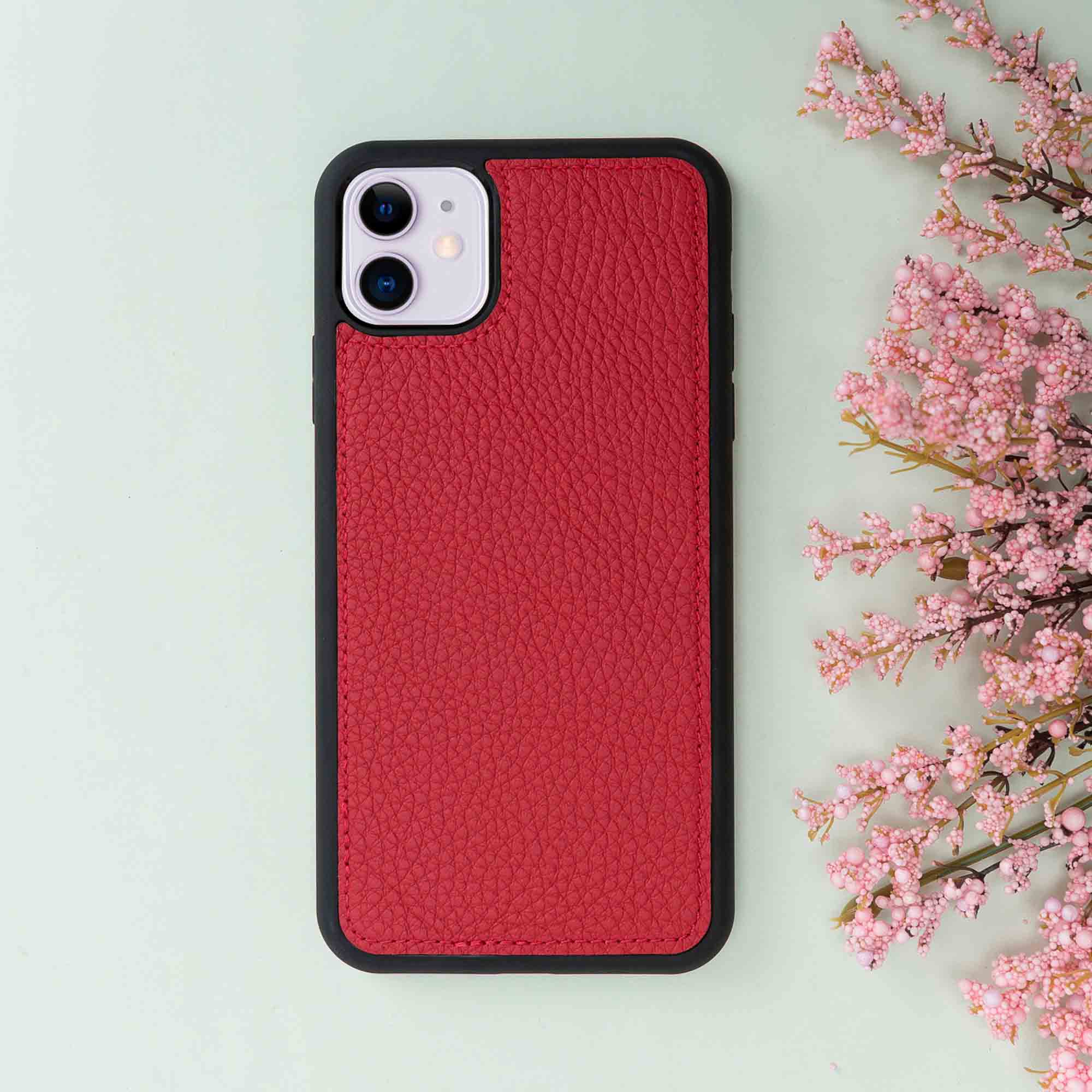 Magic Magnetic Detachable Leather Wallet Case for iPhone 11 (6.1") - RED - saracleather