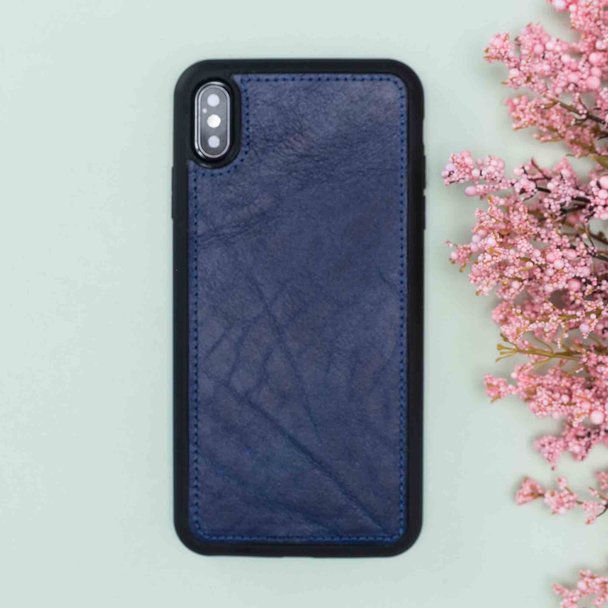 Magic Magnetic Detachable Leather Wallet Case for iPhone XS Max (6.5") - BLUE - saracleather