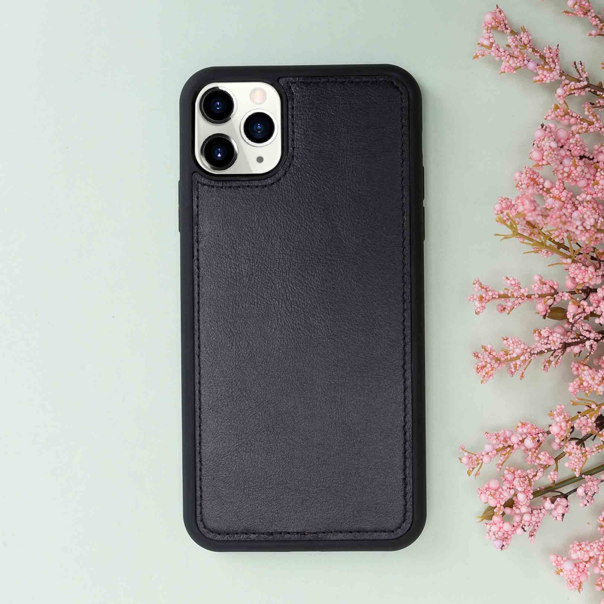 Magic Magnetic Detachable Leather Wallet Case for iPhone 11 Pro (5.8") - BLACK - saracleather