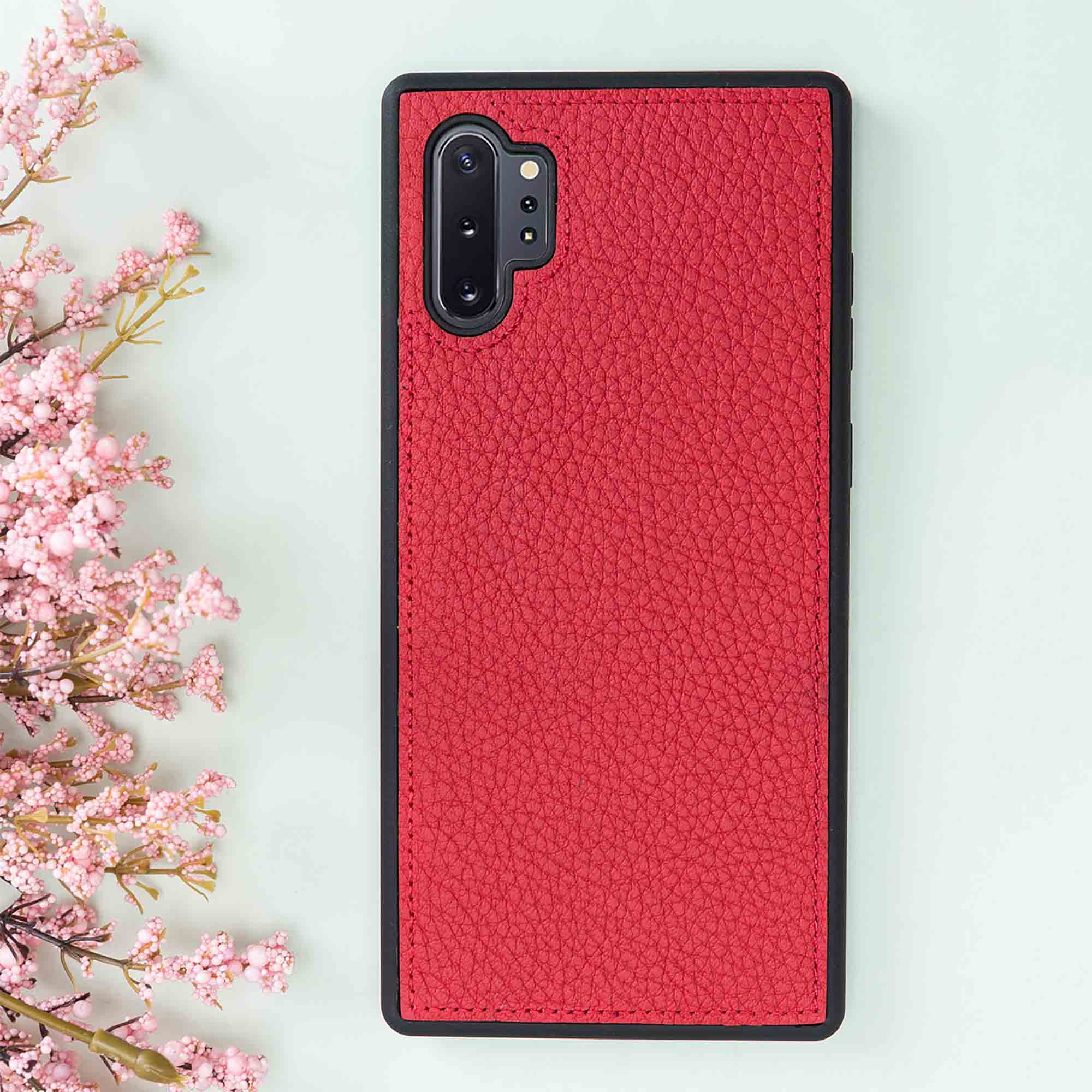 Magic Magnetic Detachable Leather Wallet Case for Samsung Galaxy Note 10 Plus / Note 10 Plus 5G - RED - saracleather