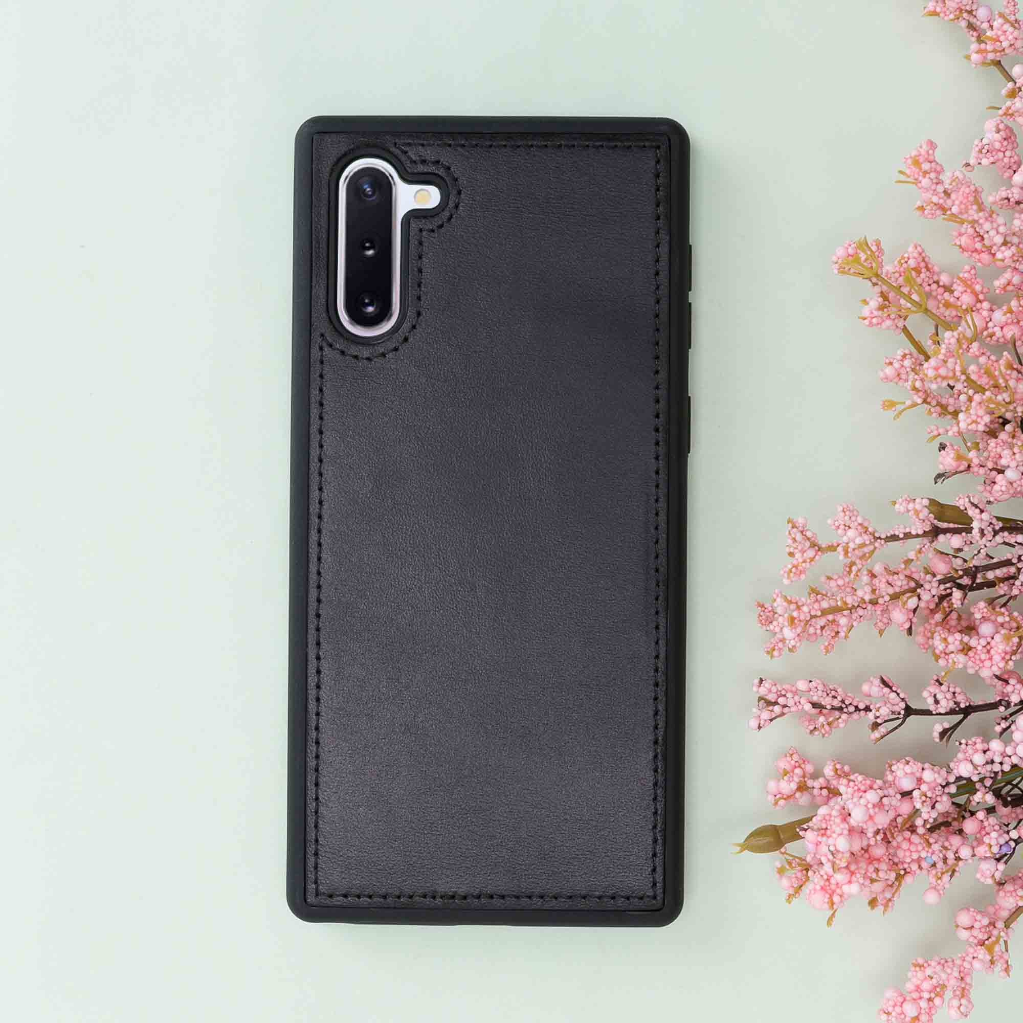 Magic Magnetic Detachable Leather Wallet Case for Samsung Galaxy Note 10 - BLACK - saracleather