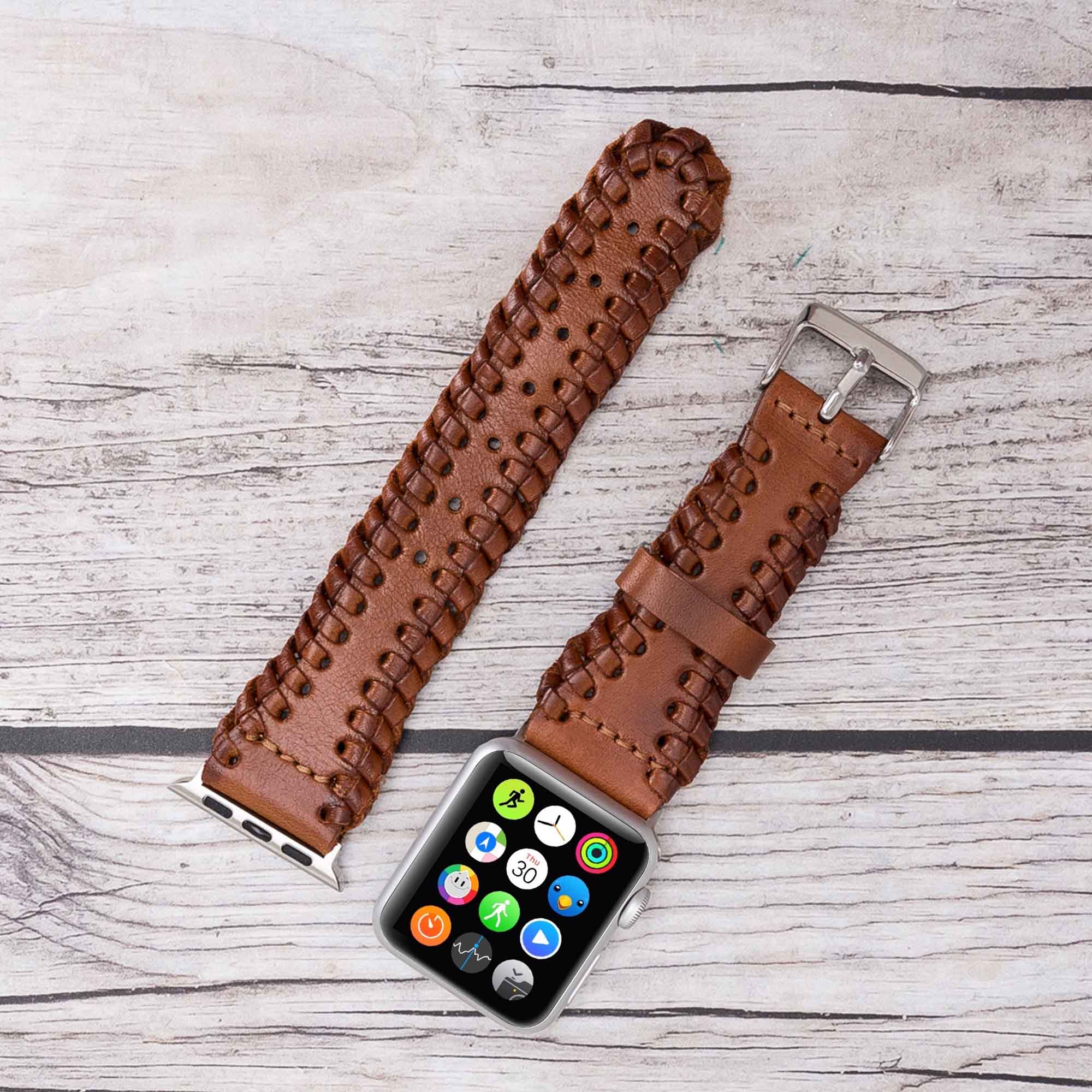 Full Grain Leather Band for Apple Watch - EFFECT BROWN - saracleather