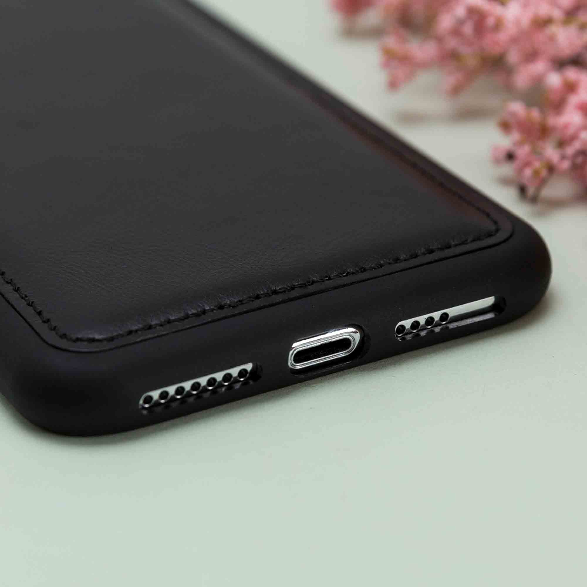 Flex Cover Leather Case for iPhone XS Max (6.5") - BLACK - saracleather