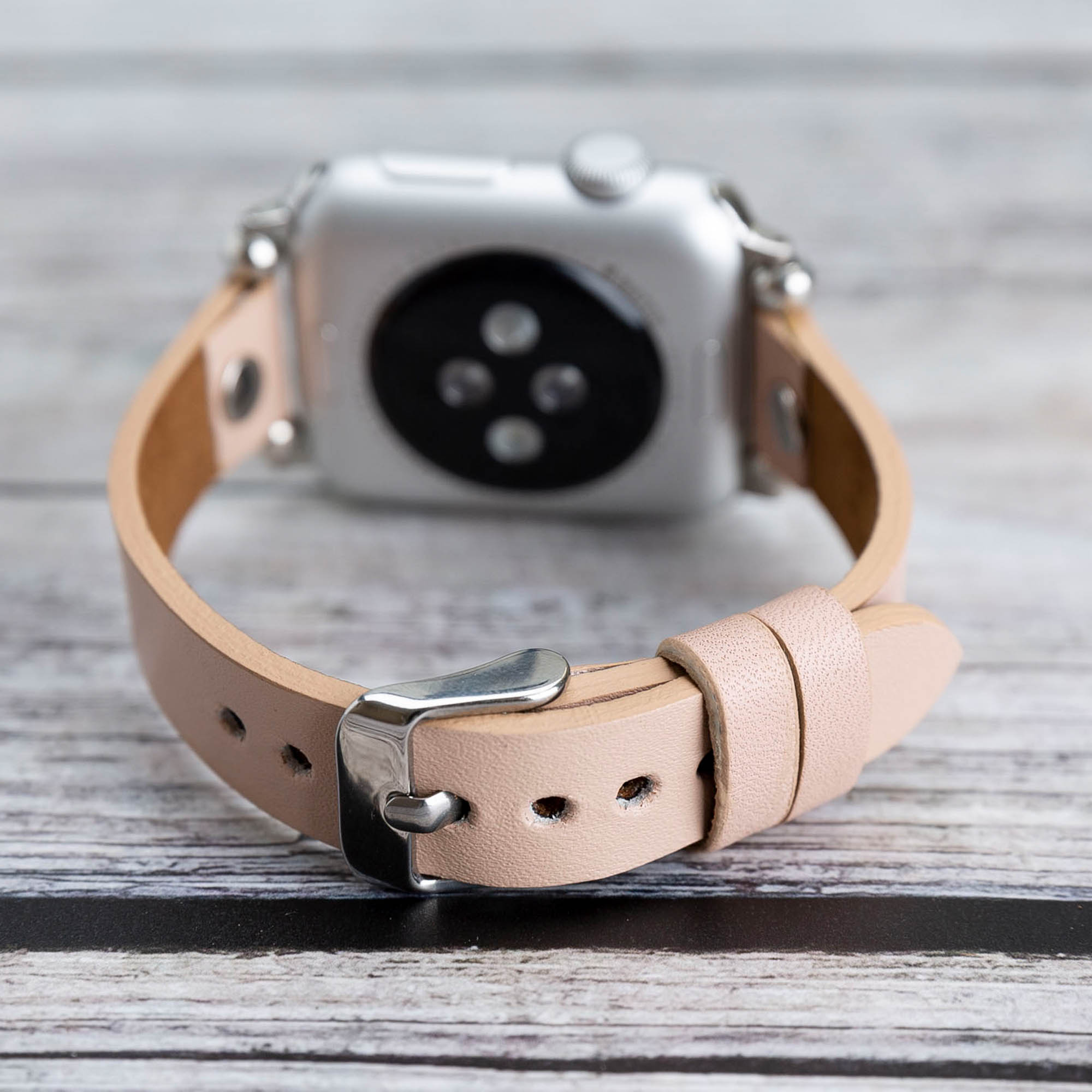 Ferro Strap - Full Grain Leather Band for Apple Watch - PINK - saracleather