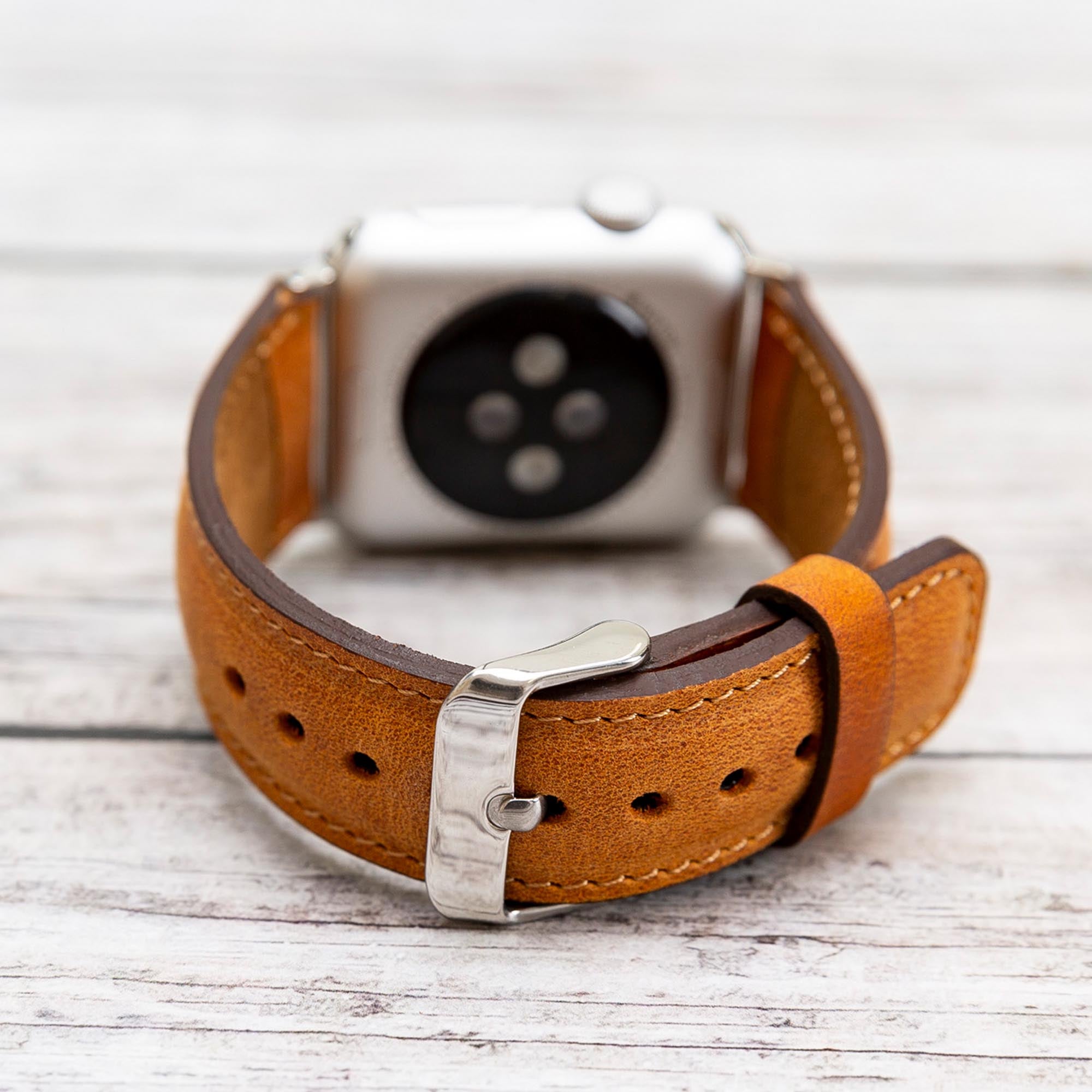 Full Grain Leather Band for Apple Watch - TAN - saracleather