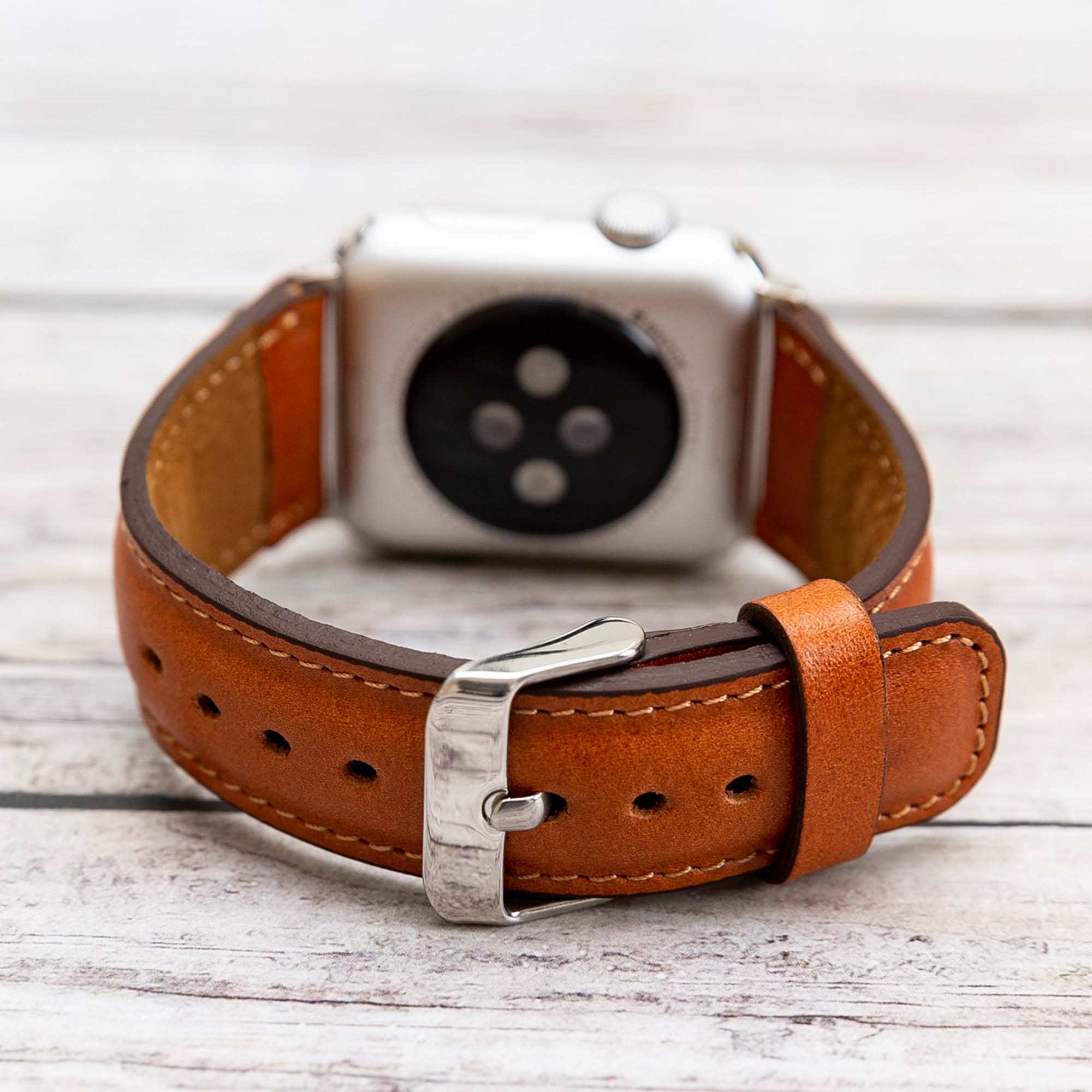 Full Grain Leather Band for Apple Watch - TAN - saracleather